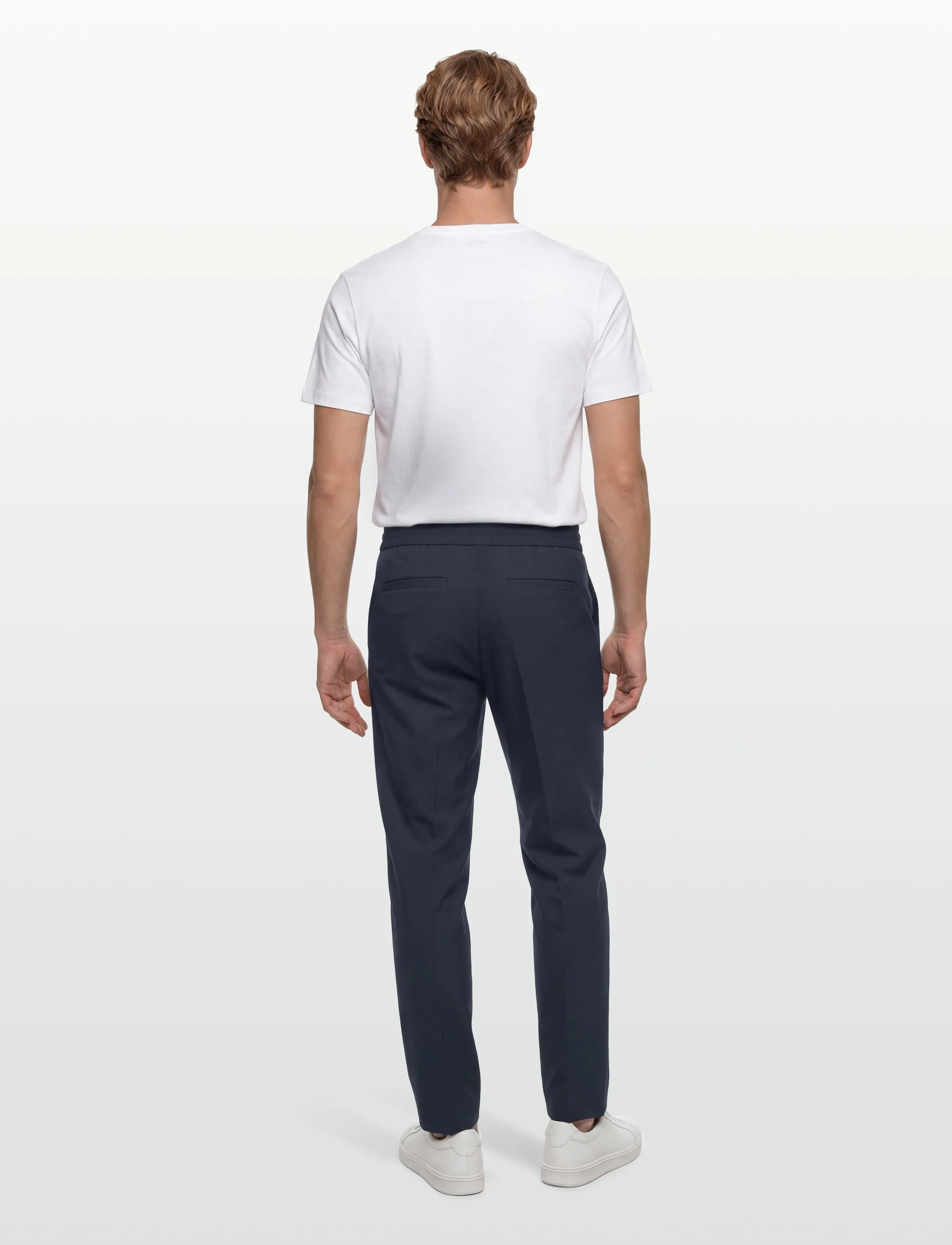Lindbergh - Relaxed elasticated pants - casual byxor - dk dusty blue - 4