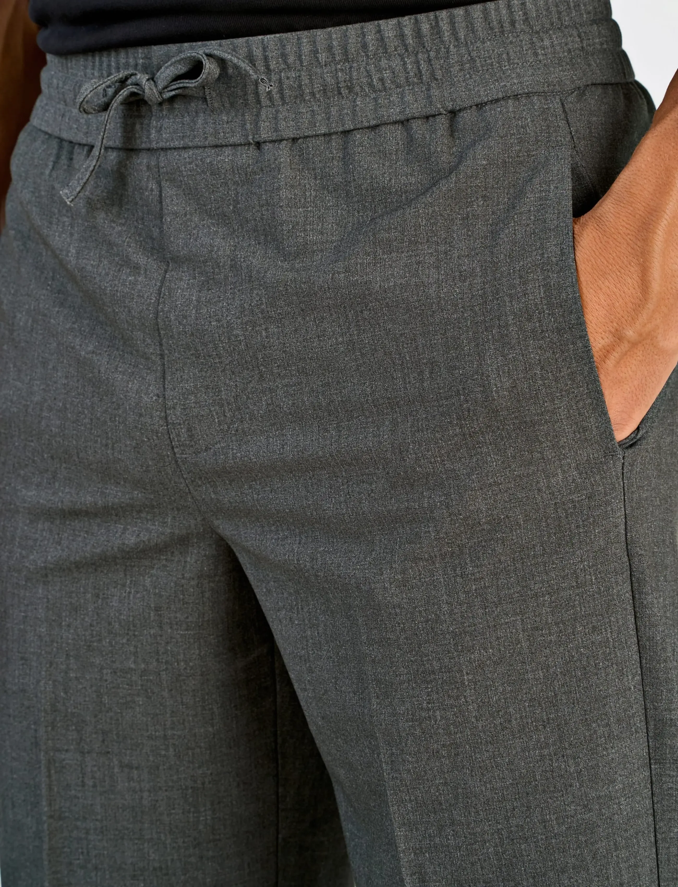 Lindbergh - Relaxed elasticated pants - freizeithosen - grey mix - 3