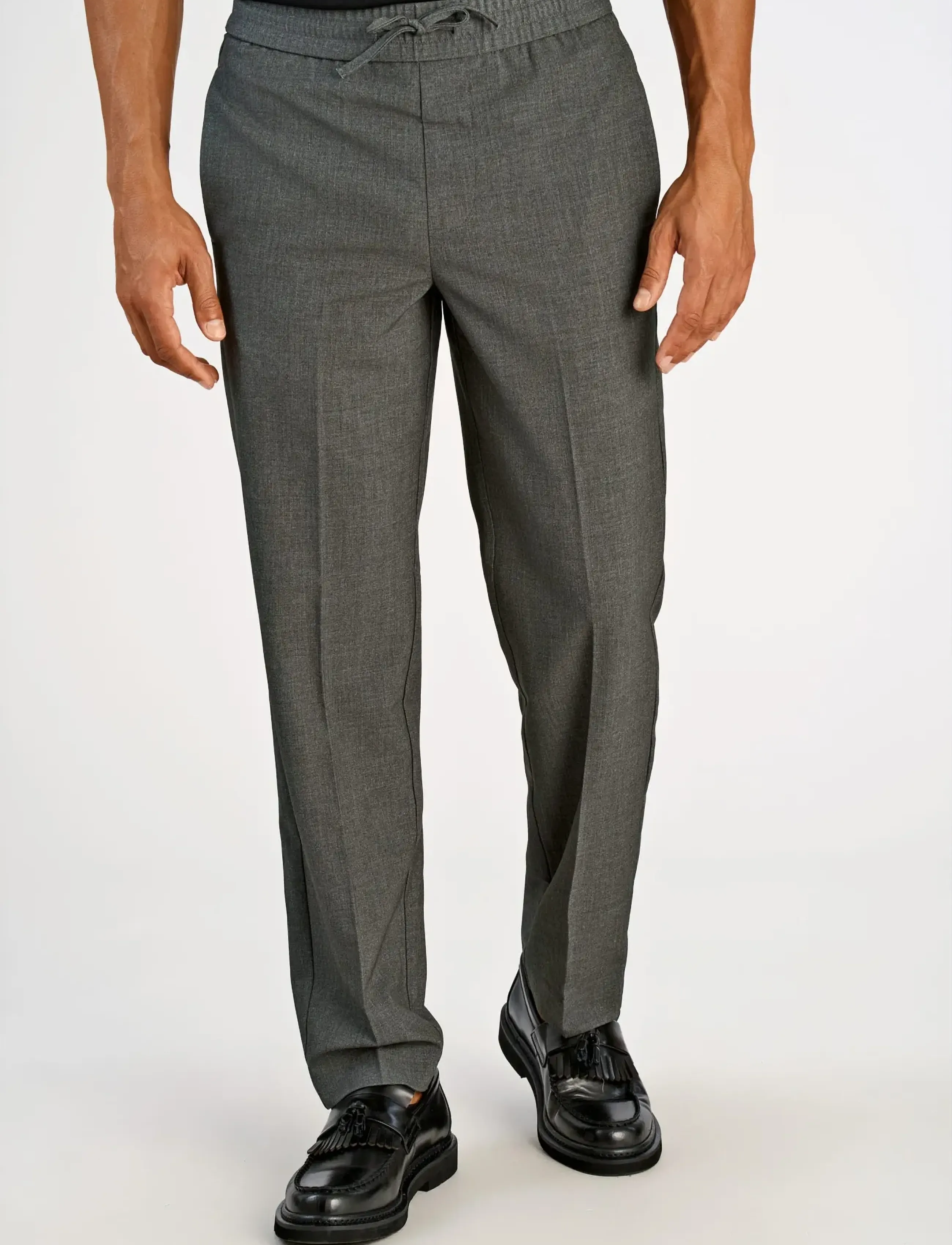 Lindbergh - Relaxed fit pants - casual trousers - grey mix - 3