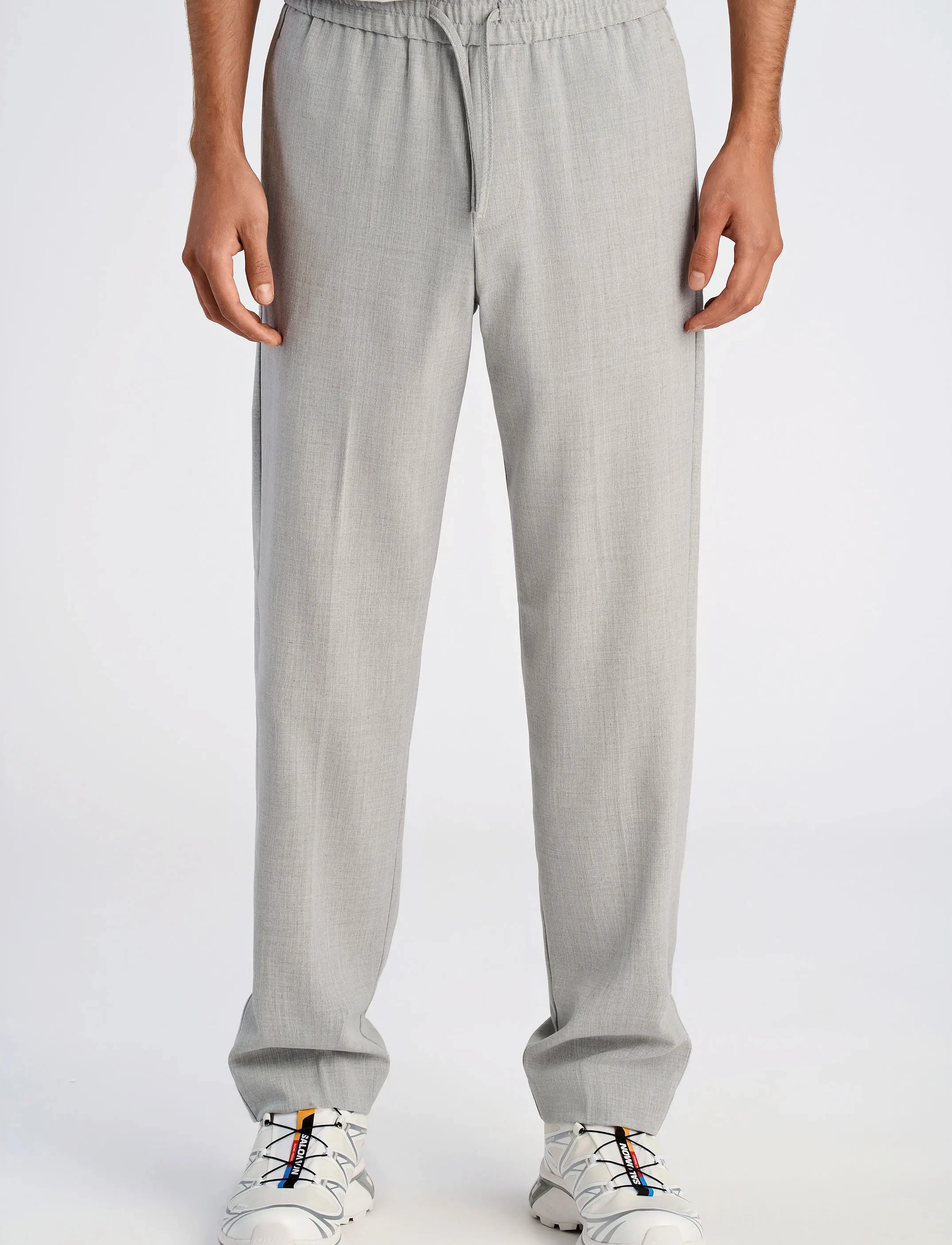 Lindbergh Relaxed Elasticated Pants, L, Trousers, Grau - Casual, Männerswear