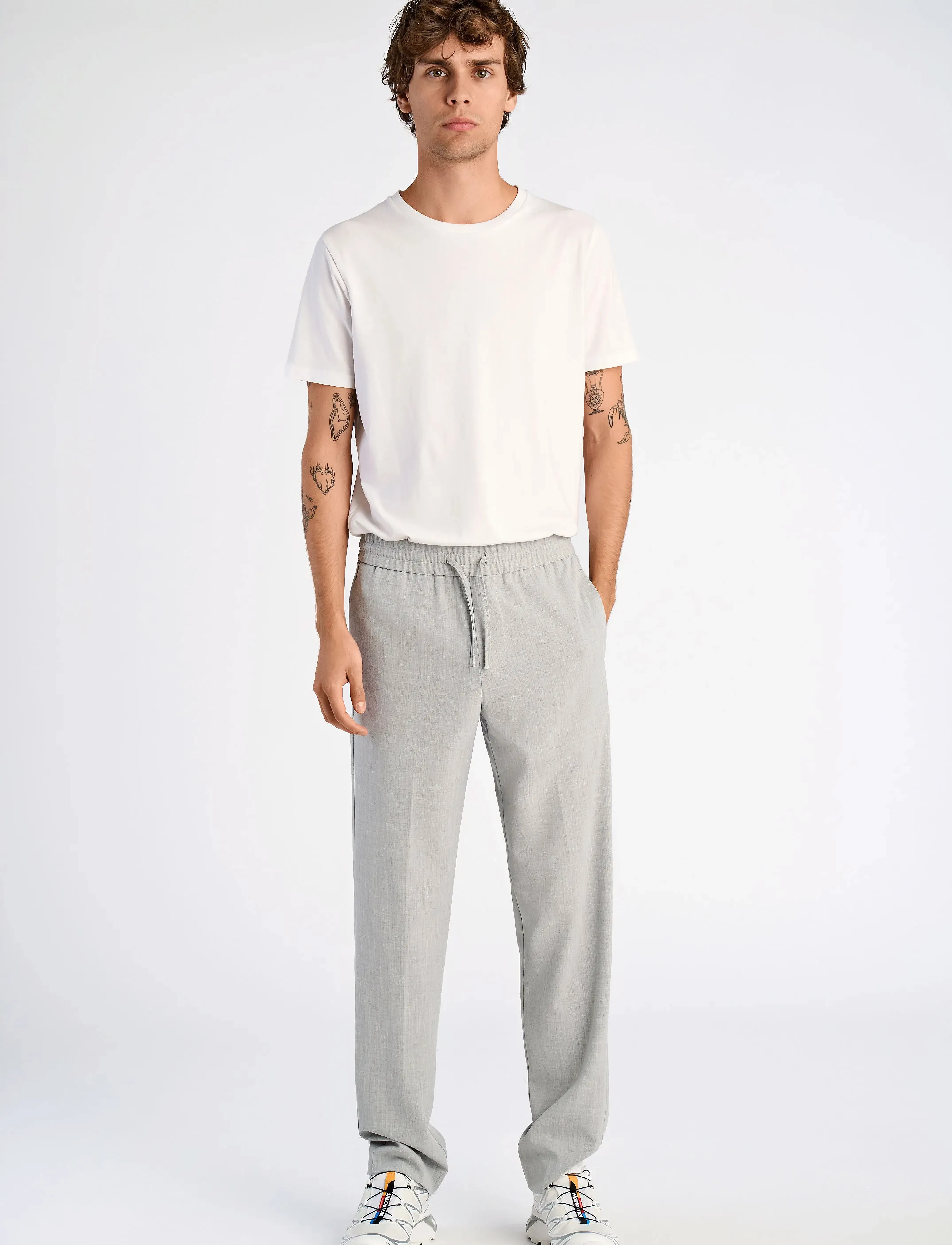 Lindbergh - Relaxed fit pants - casual - lt grey mix - 4