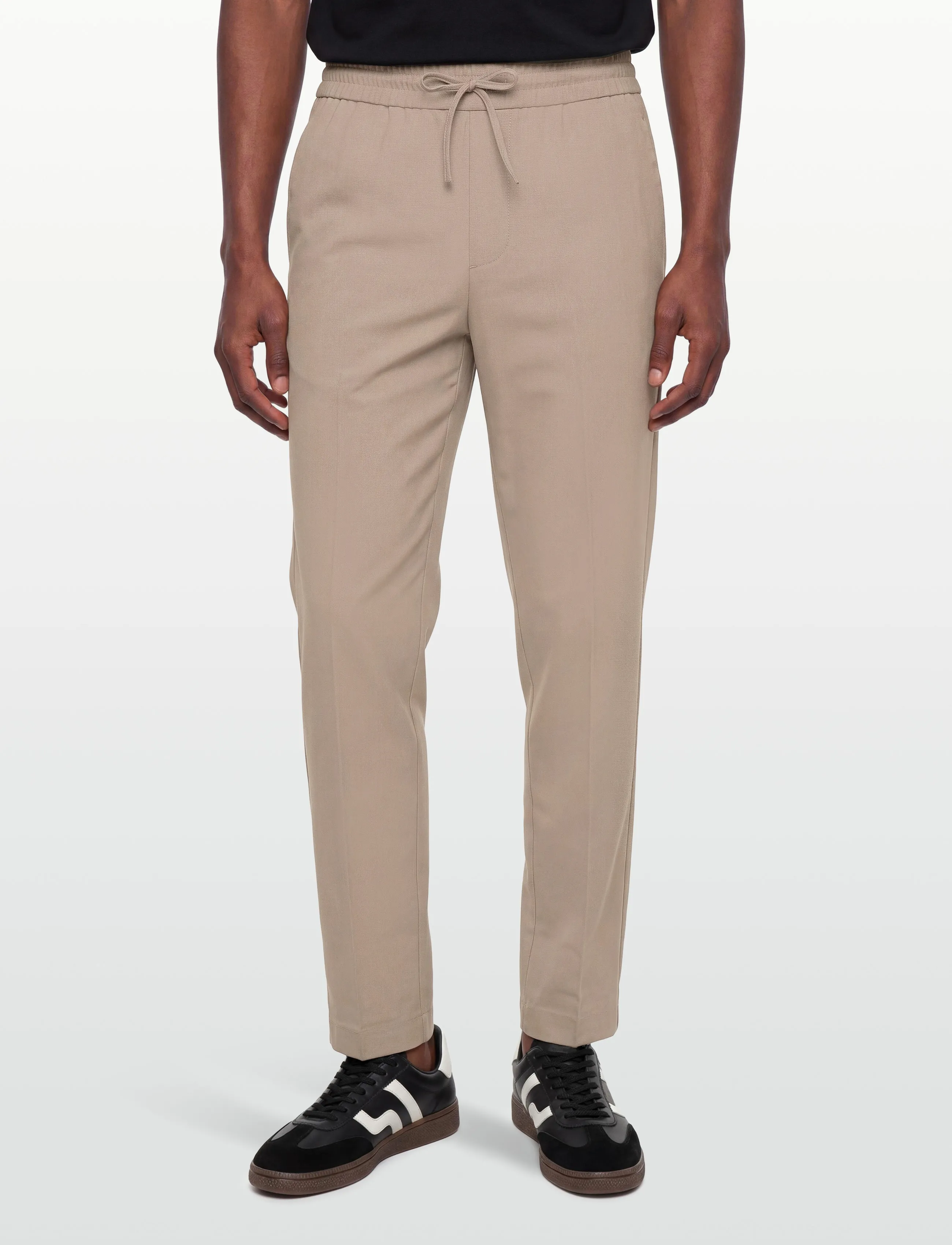 Lindbergh - Relaxed elasticated pants - casual trousers - lt sand mel - 3
