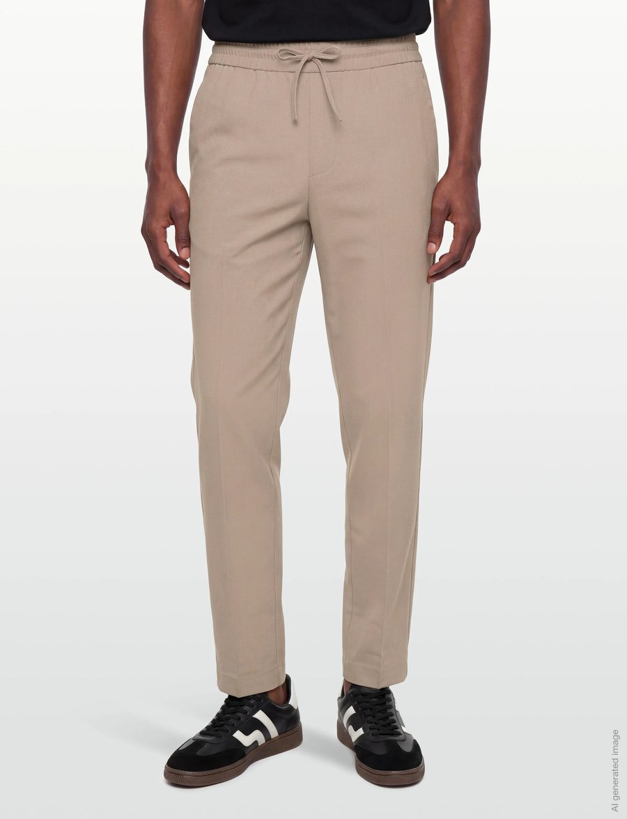 Lindbergh - Relaxed elasticated pants - freizeithosen - lt sand mel - 3