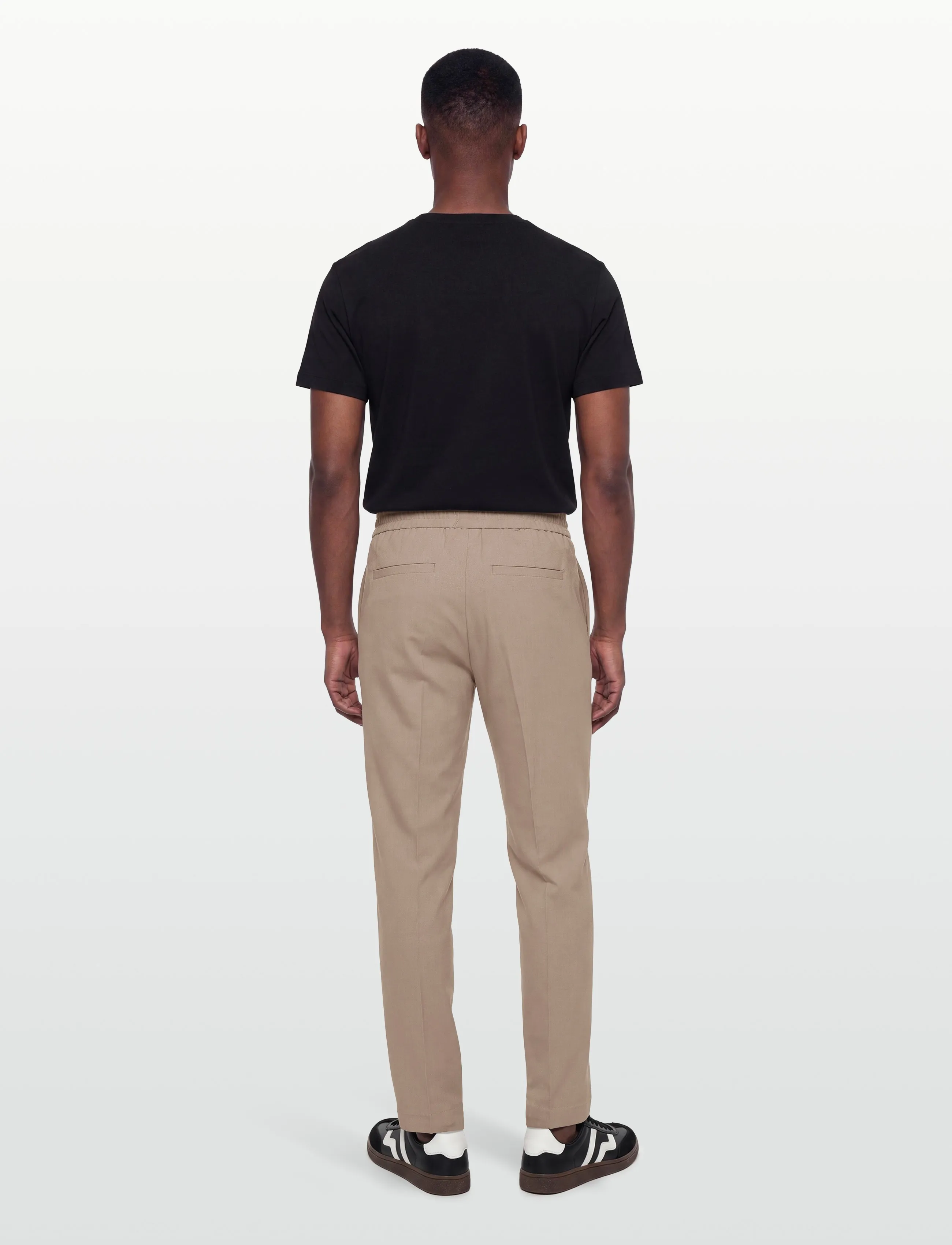 Lindbergh - Relaxed elasticated pants - casual trousers - lt sand mel - 4