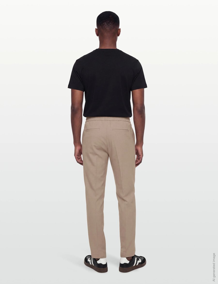 Lindbergh - Relaxed elasticated pants - freizeithosen - lt sand mel - 4