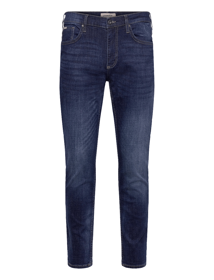 Lindbergh - Tapered fit jeans - regular jeans - deep blue denim - 1