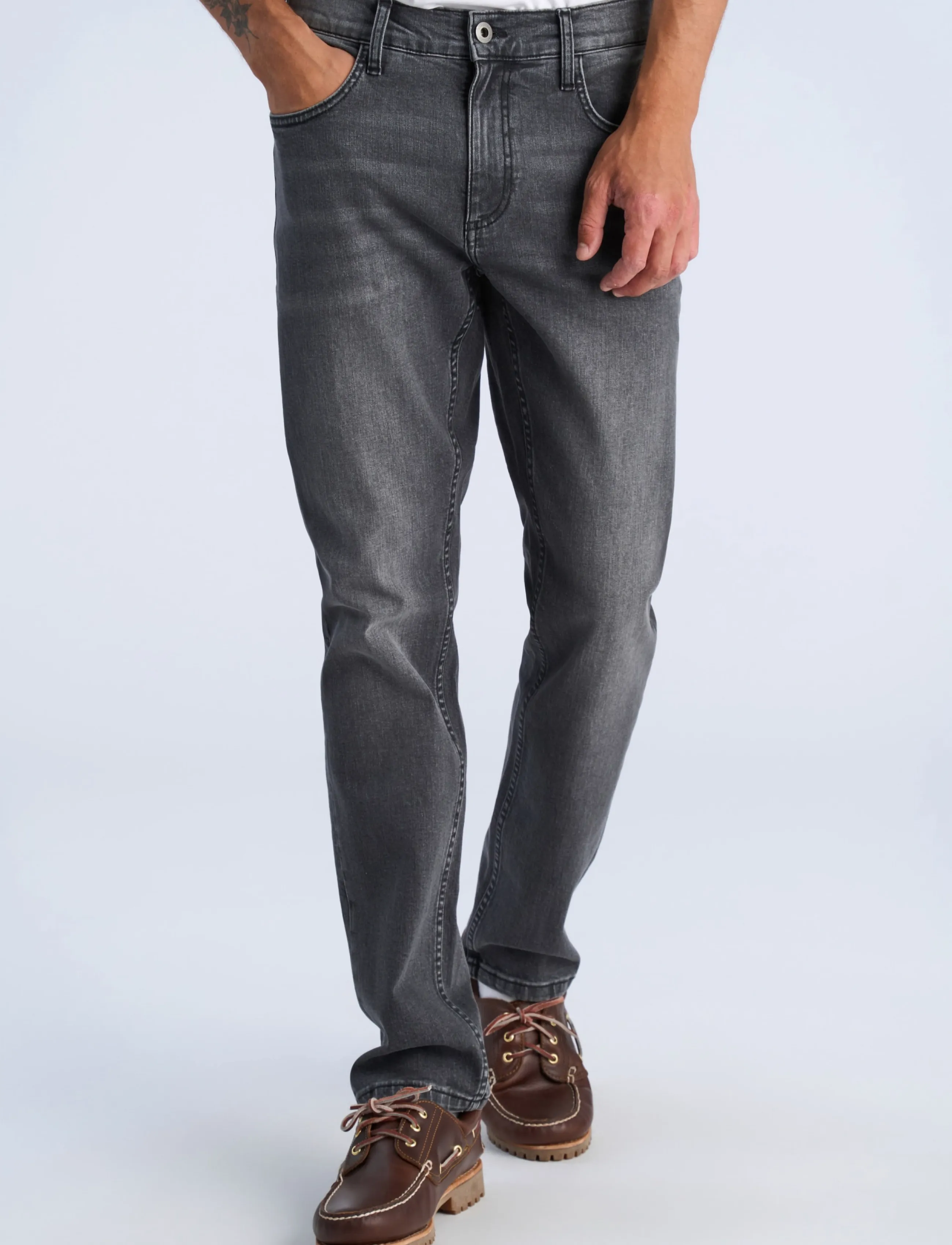Lindbergh - Tapered fit jeans - byxor & jeans - black - 3