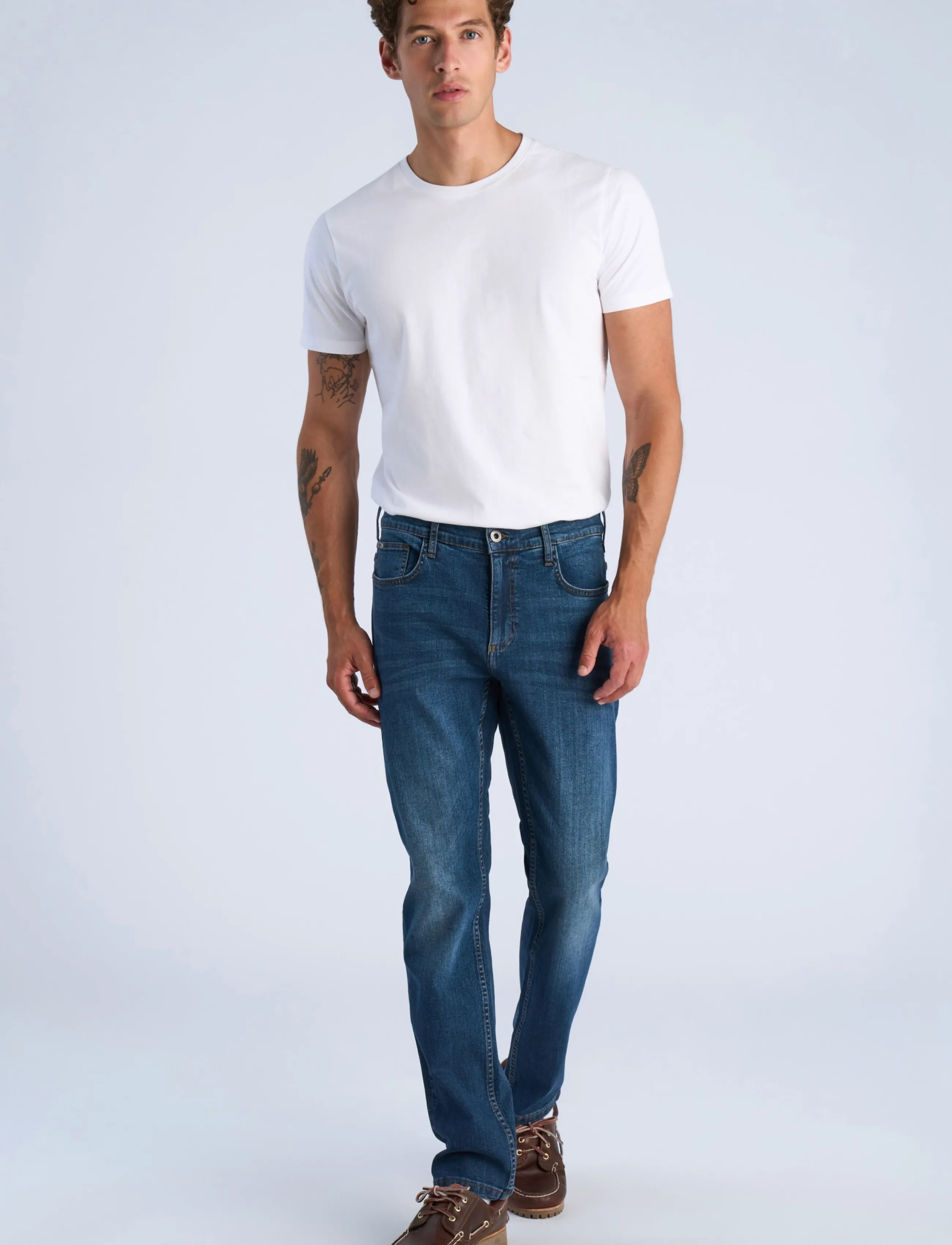 Lindbergh - Tapered fit jeans - trousers & jeans - blue - 0