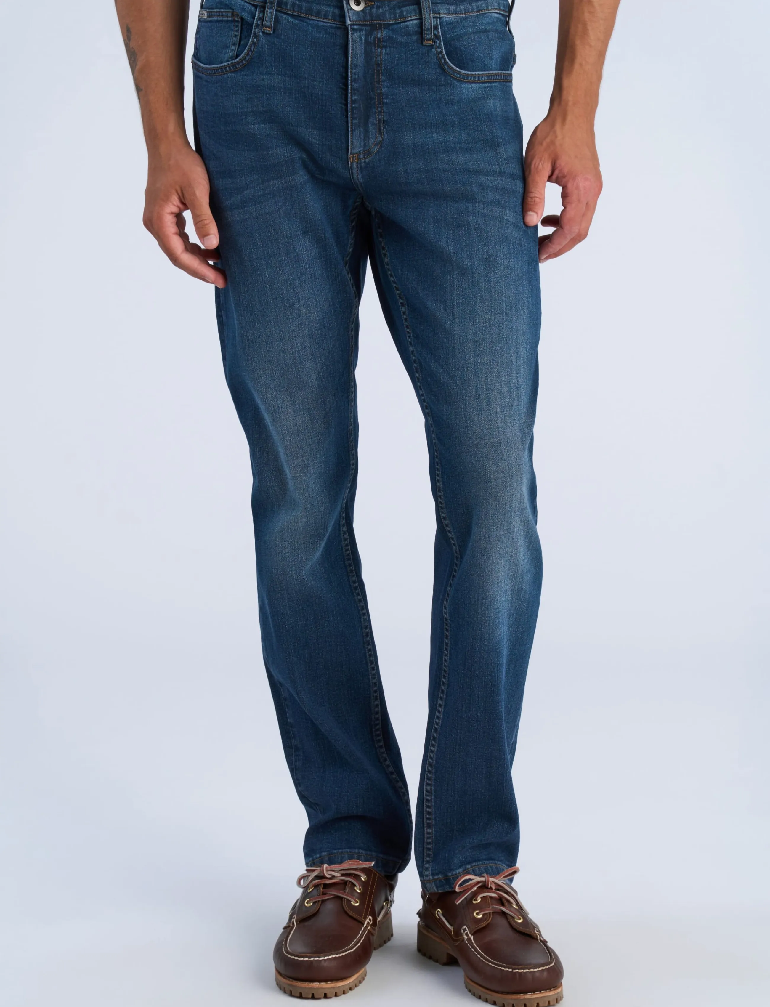 Lindbergh - Tapered fit jeans - trousers & jeans - blue - 3