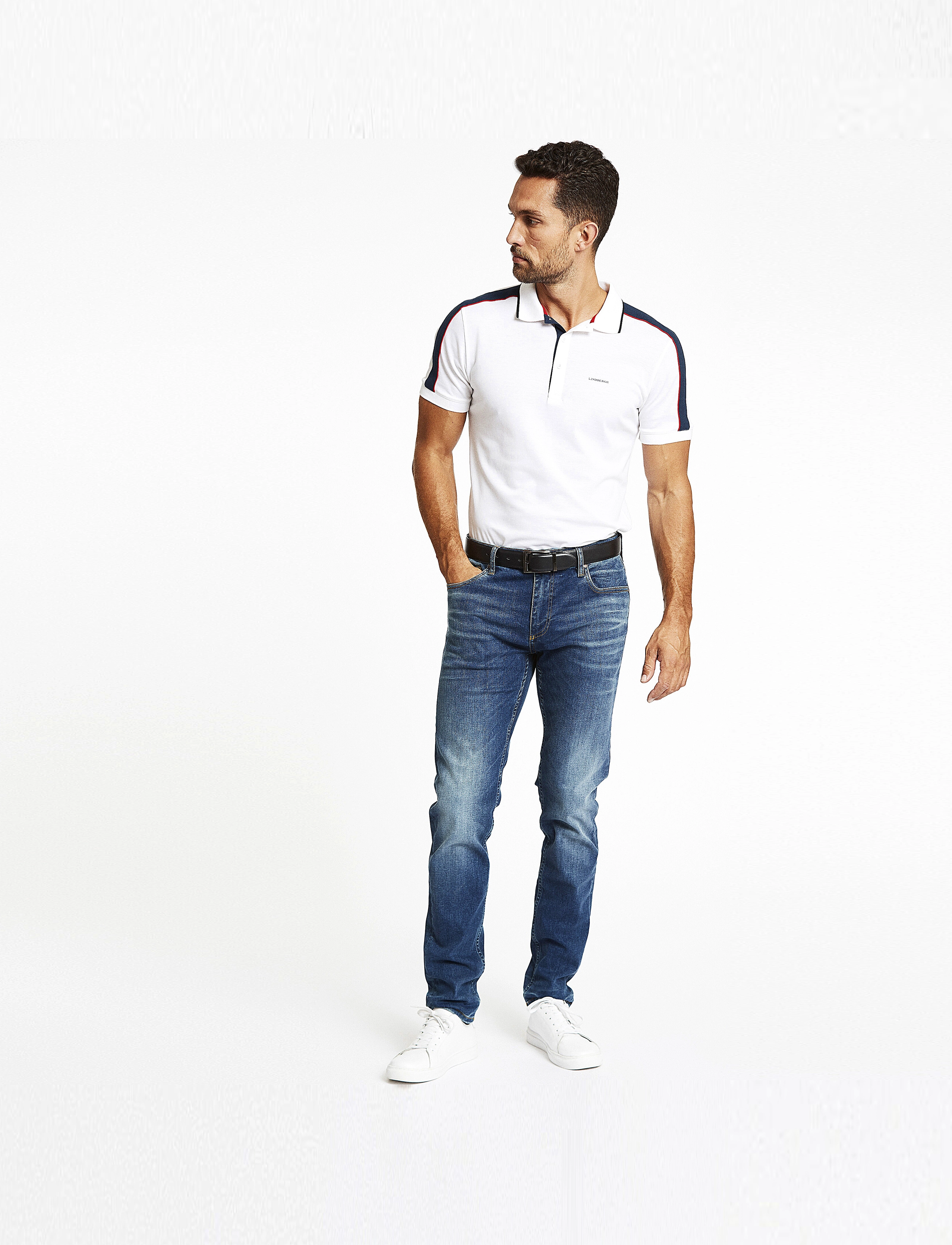 Lindbergh Superflex Jeans Original Blue - Tapered Fit, 32 x 32, Blue, Jeans > Tapered, Herre