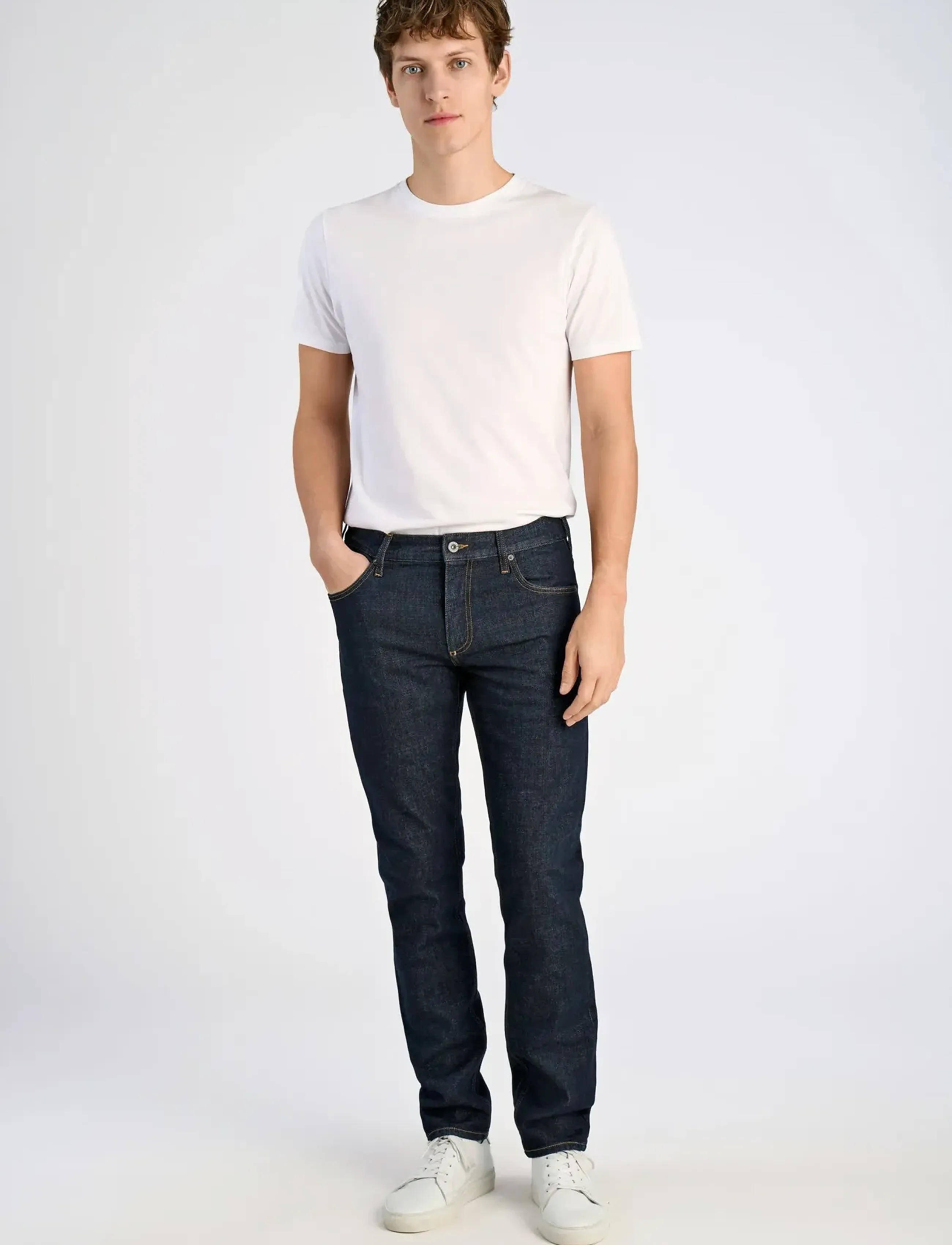 Lindbergh Stretch Jeans, 32 x 32, Navy, Jeans > Smalle, Herre