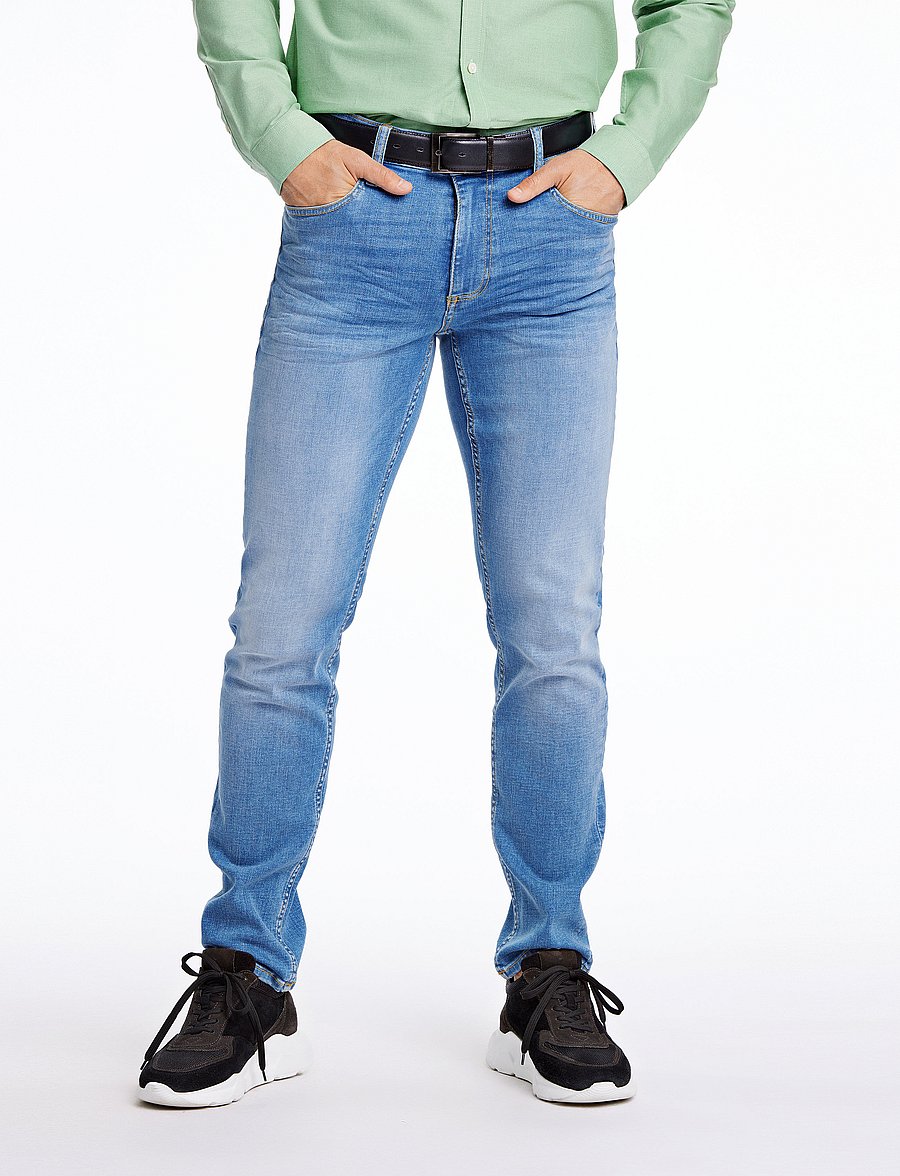 Lindbergh - Superflex Tapered Fit Jeans - tapered jeans - sun faded blue - 0