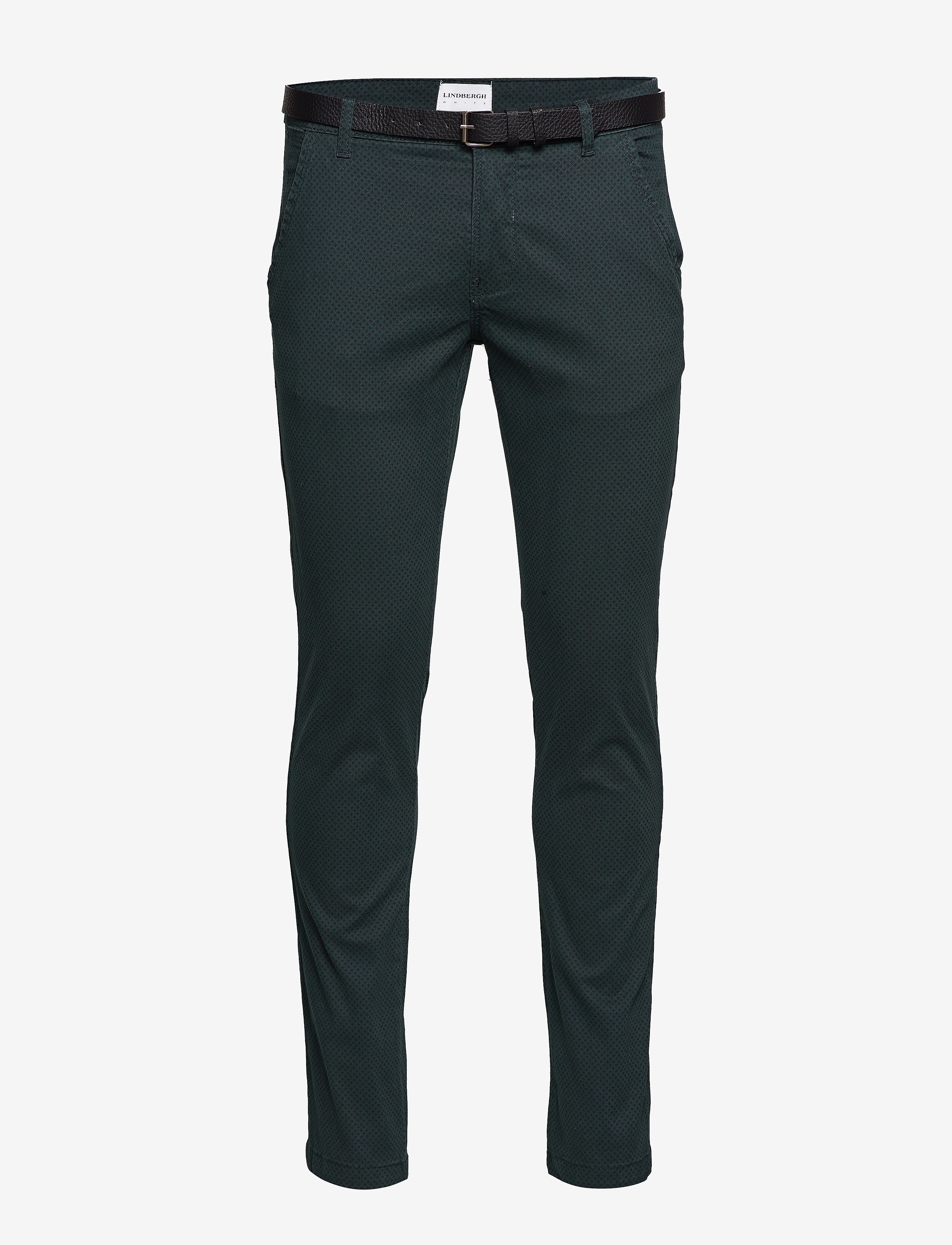Lindbergh - AOP chinos W.belt - dk green - 1