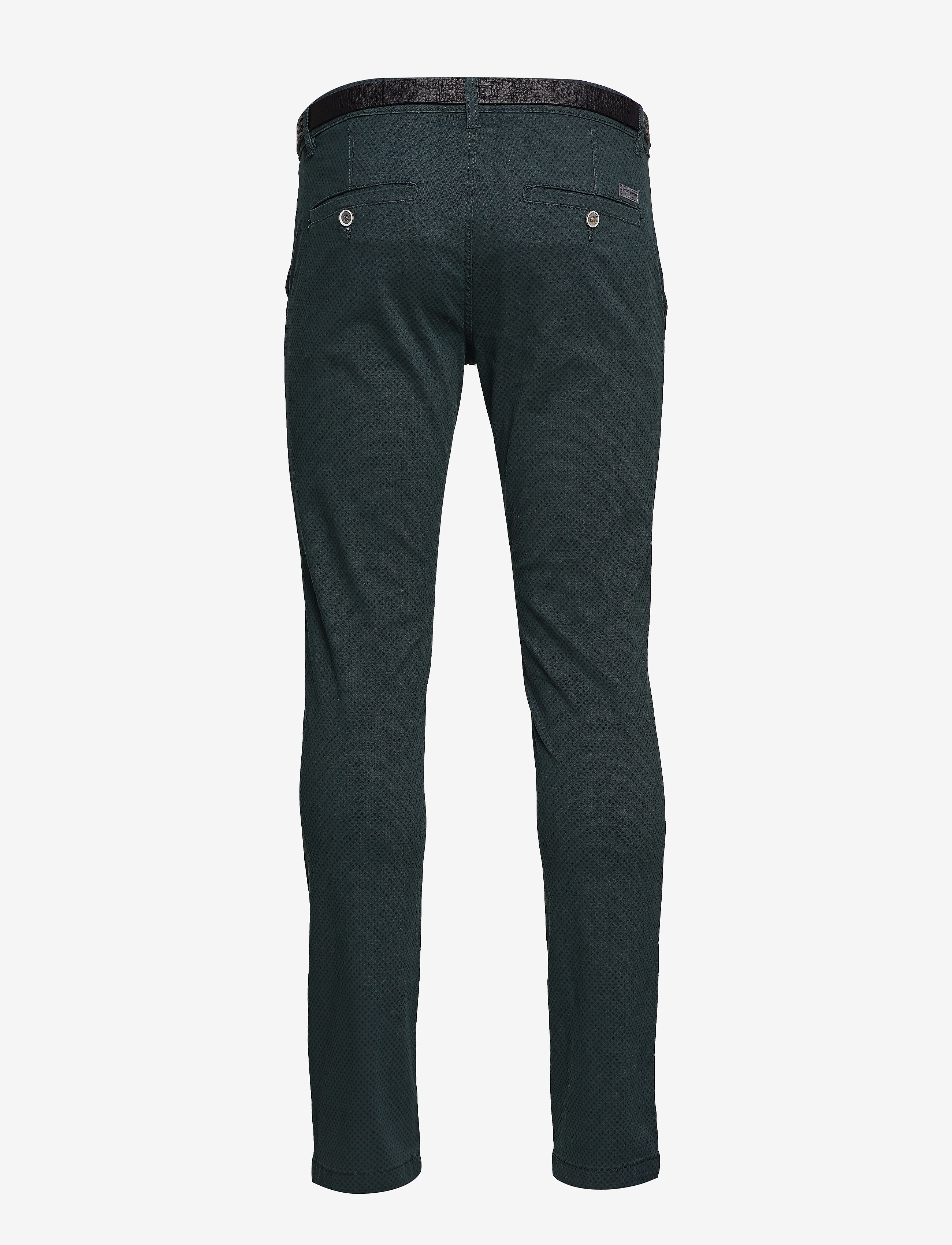 Lindbergh - AOP chinos W.belt - dk green - 2
