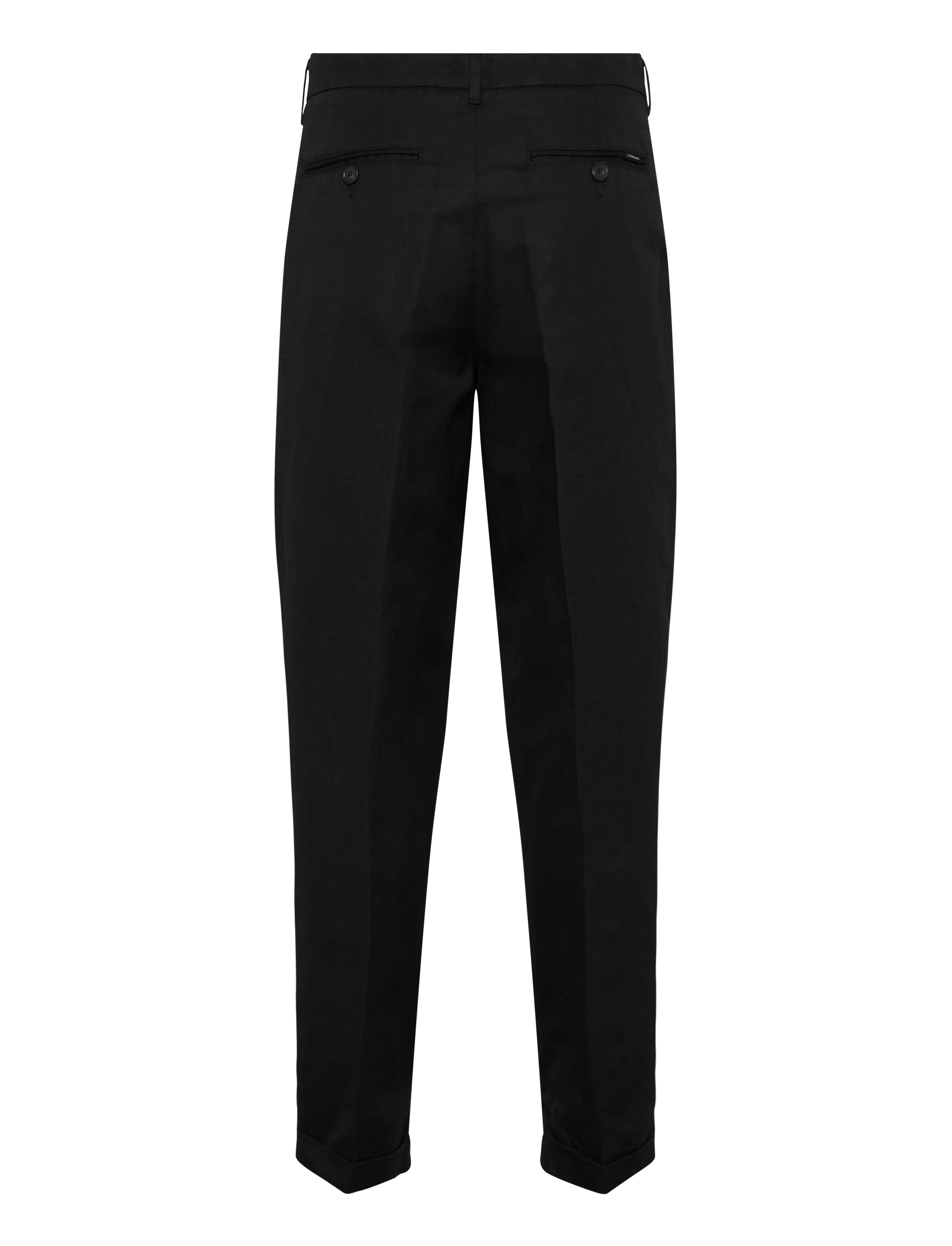 Lindbergh - Linen blend pleated pants - linased püksid - black - 2