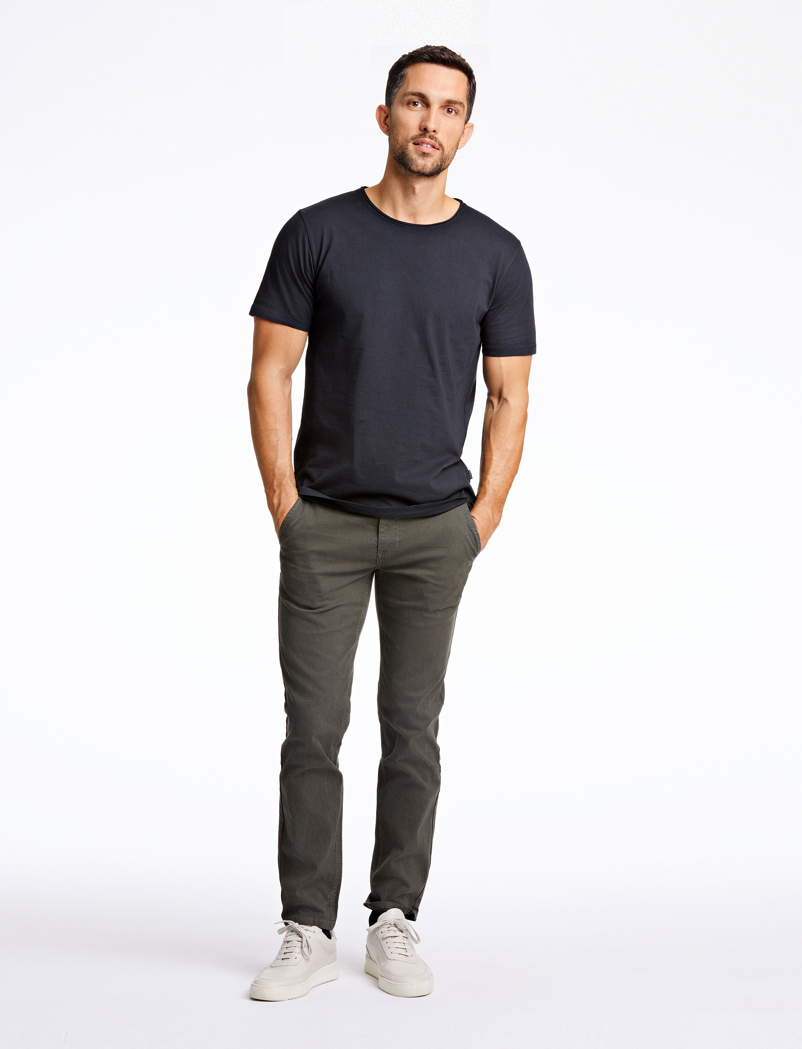 Lindbergh Structure Superflex Chinos, 32 x 32, Green, Bukser > Chinos, Herre