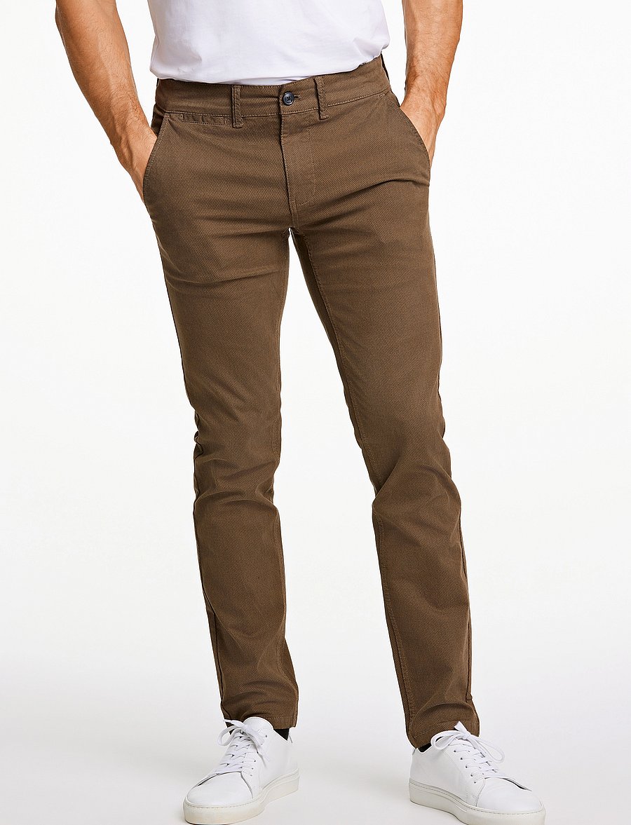 Lindbergh - Structure superflex chinos - chinos - brown - 0