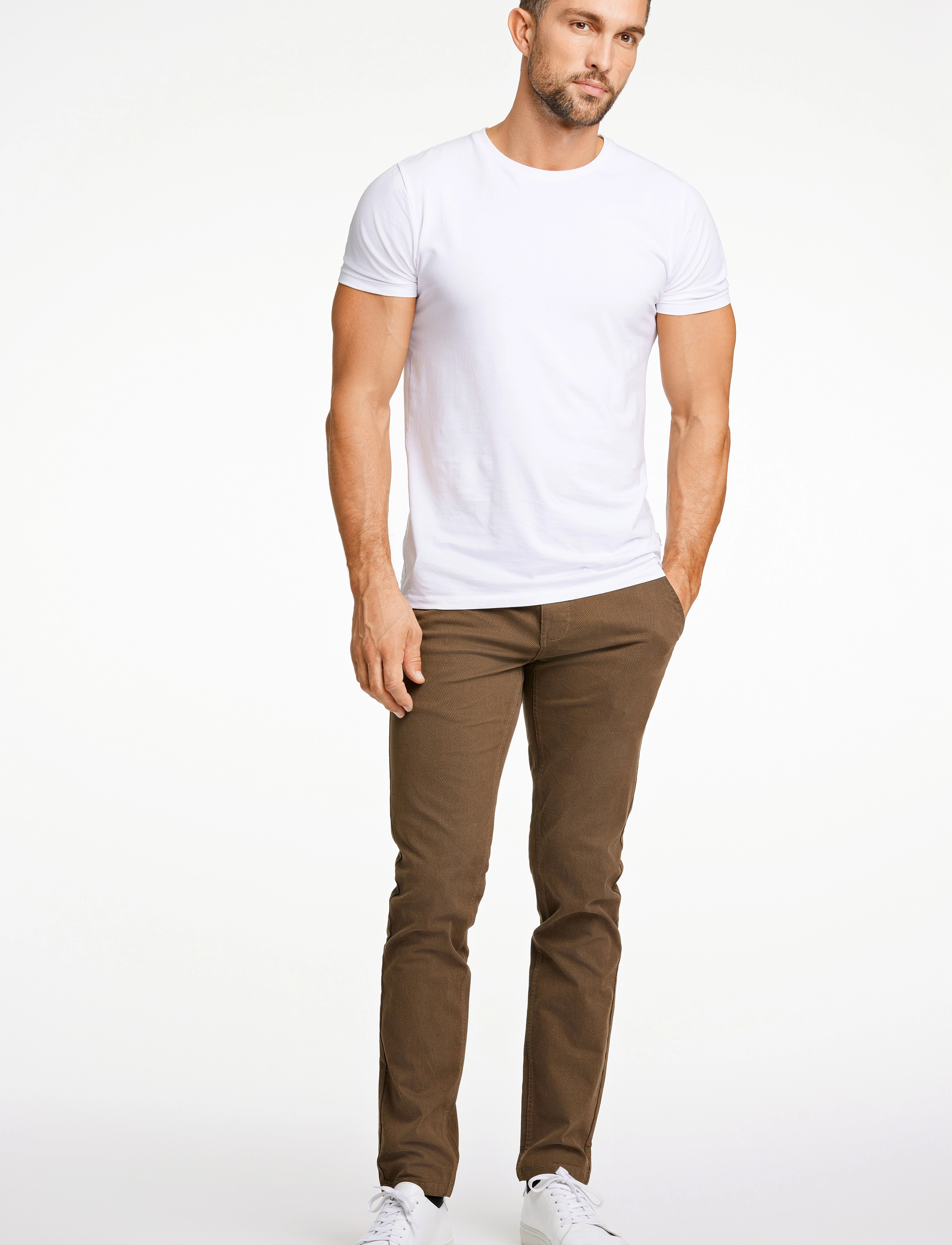 Lindbergh - Structure superflex chinos - chinos - brown - 4
