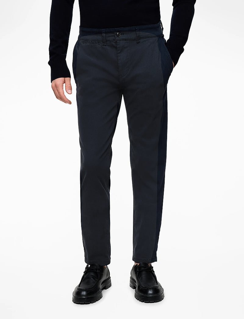 Lindbergh - Structure superflex chinos - chino püksid - navy - 0