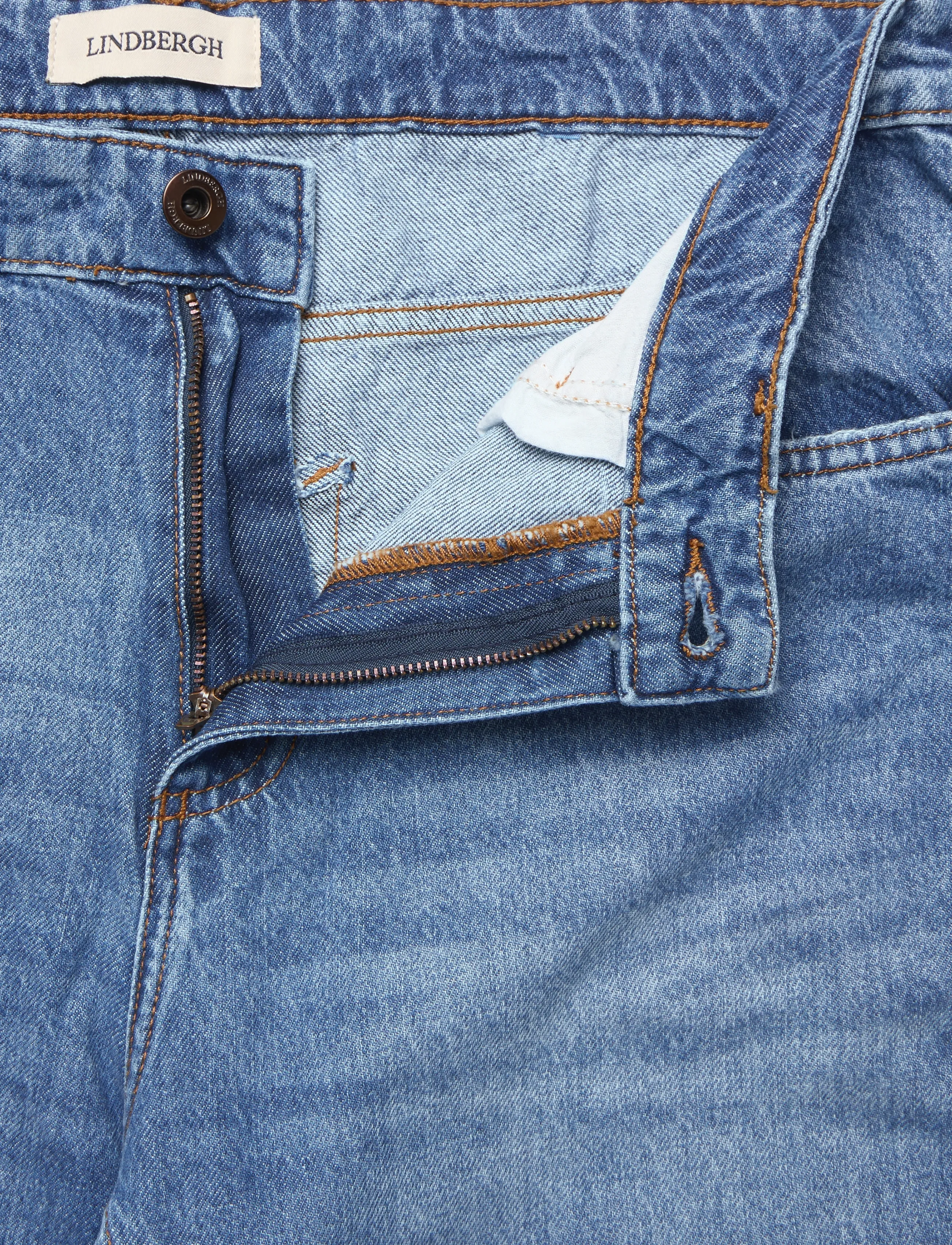 Lindbergh - Loose fit jeans - trousers & jeans - mid blue - 5