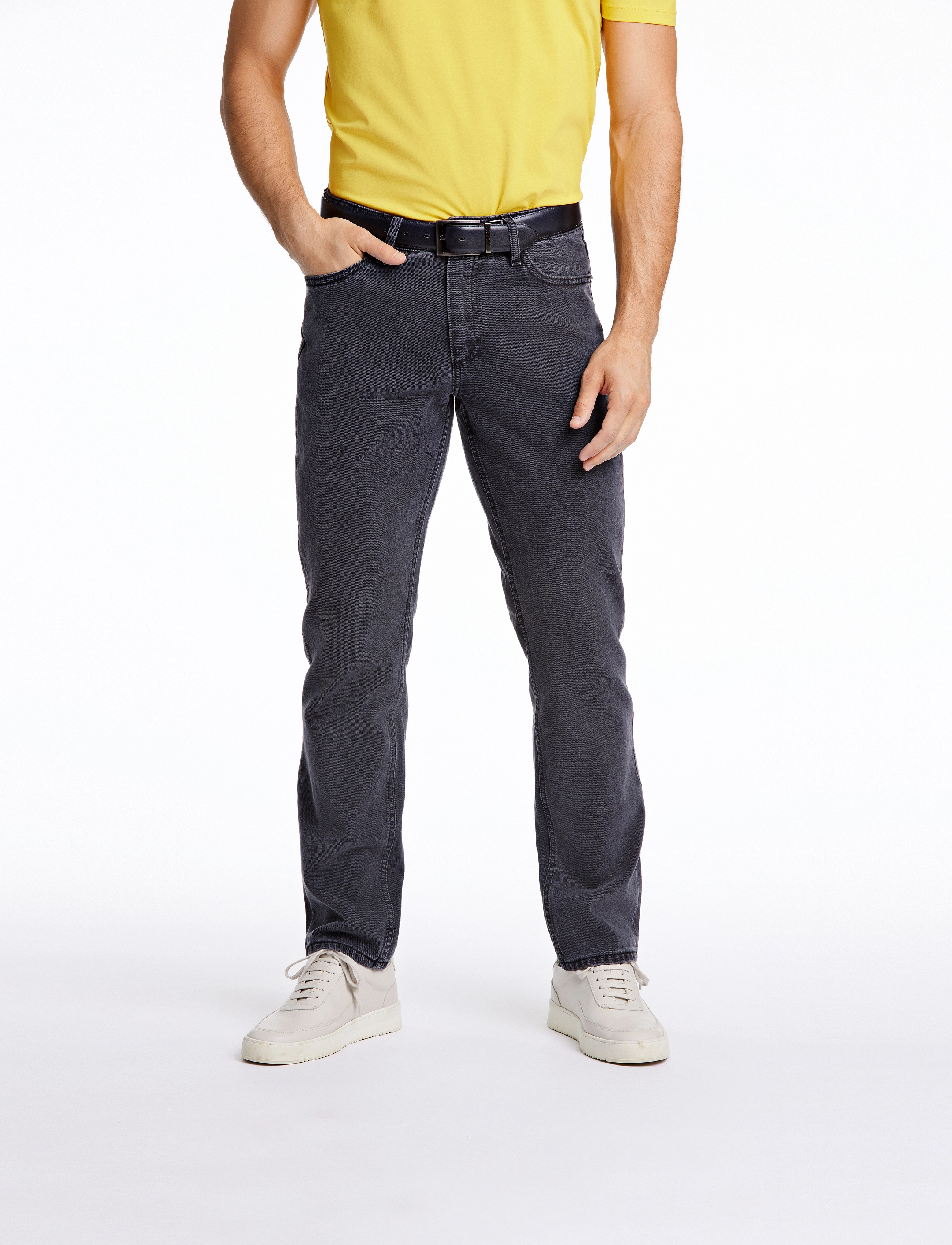 Lindbergh Loose fit jeans - Jeans - DK GREY WASH / grey