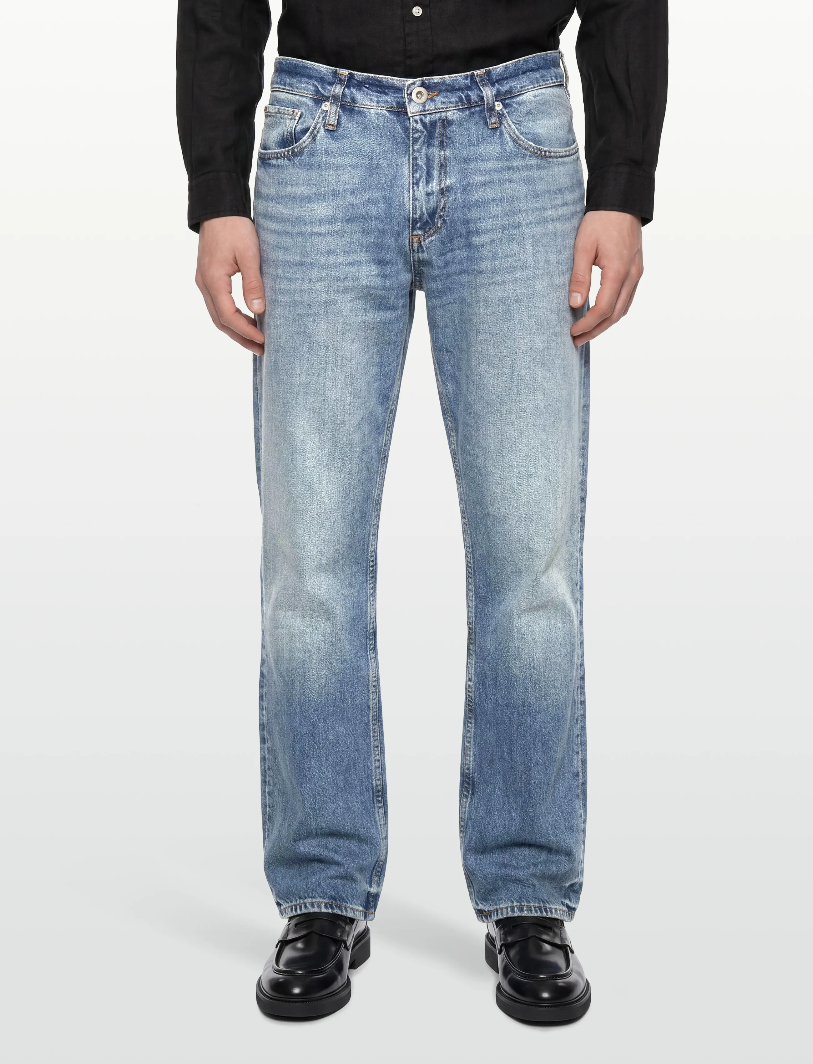 Lindbergh - Heavy wash indigo loose fit jeans - loose jeans - heavy wash - 3