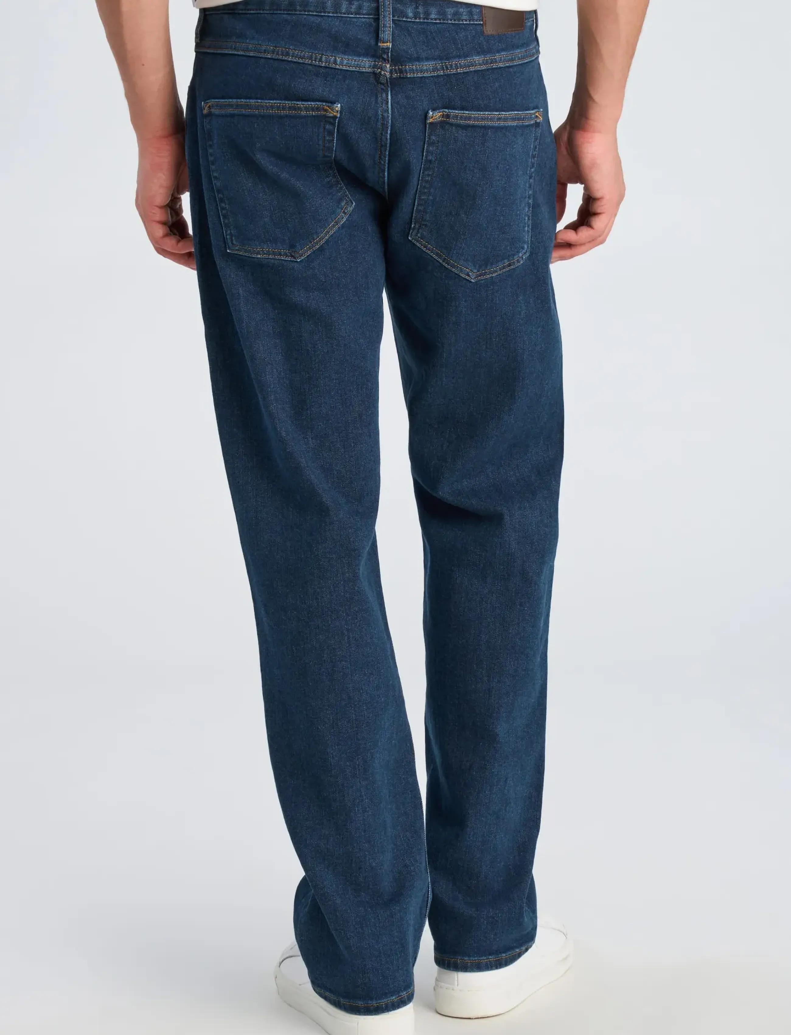 Lindbergh - Mid wash indigo loose fit jeans - loose jeans - mid wash - 4