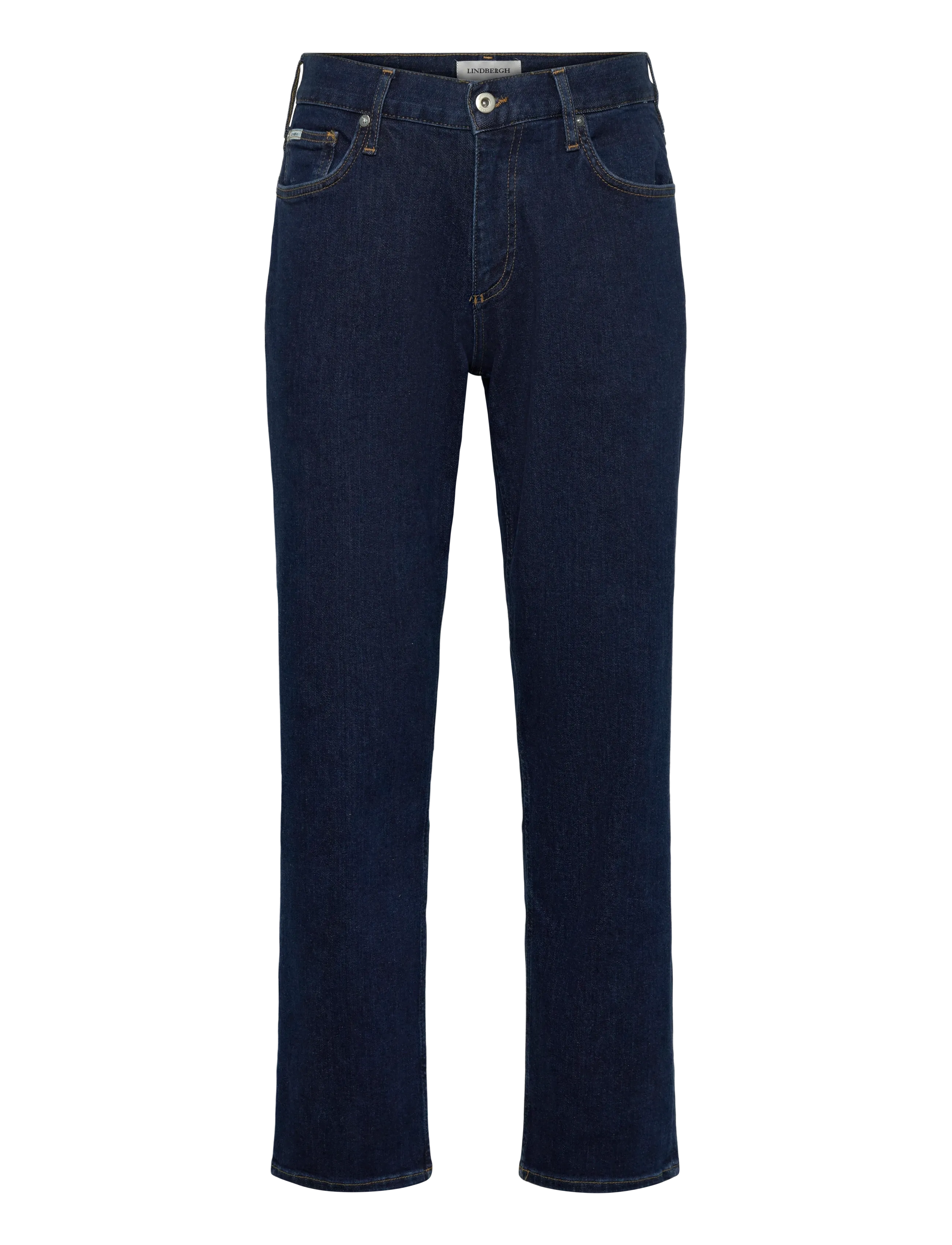 Lindbergh Mid Wash Indigo Loose Fit Jeans, 32 x 30, Navy, Jeans > Afslappede, Herre