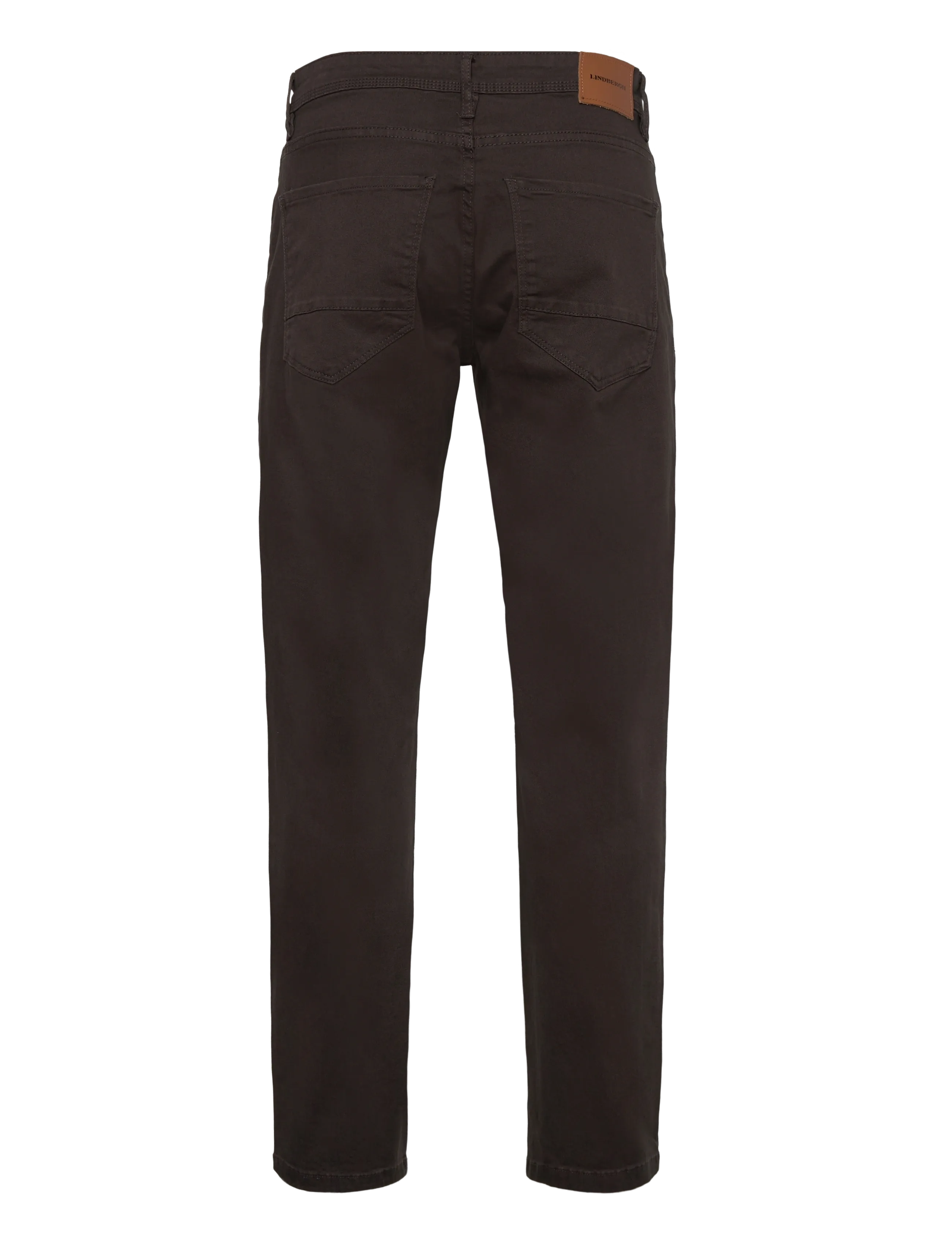 Lindbergh - Twill Superflex 5 pocket pants - casual bukser - dk brown - 1
