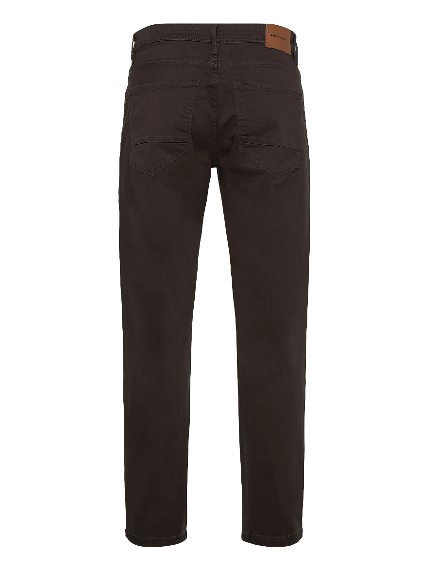 Lindbergh - Twill Superflex 5 pocket pants - vabaaja püksid - dk brown - 1