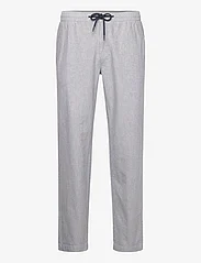Lindbergh - Oxford drawstring pants - casual trousers - grey mix - 0