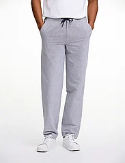 Lindbergh - Oxford drawstring pants - casual trousers - grey mix - 2