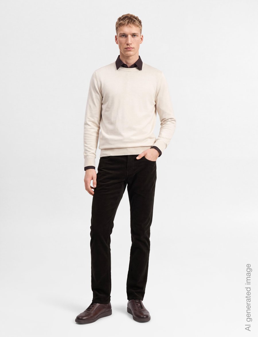 Lindbergh - 5 pocket corduroy pants with superflex - vabaajapüksid - dk brown - 0