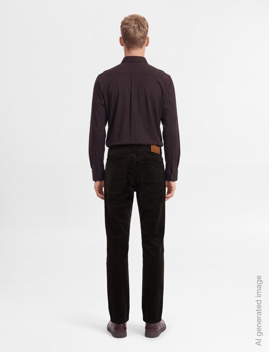 Lindbergh - 5 pocket corduroy pants with superflex - vabaajapüksid - dk brown - 4