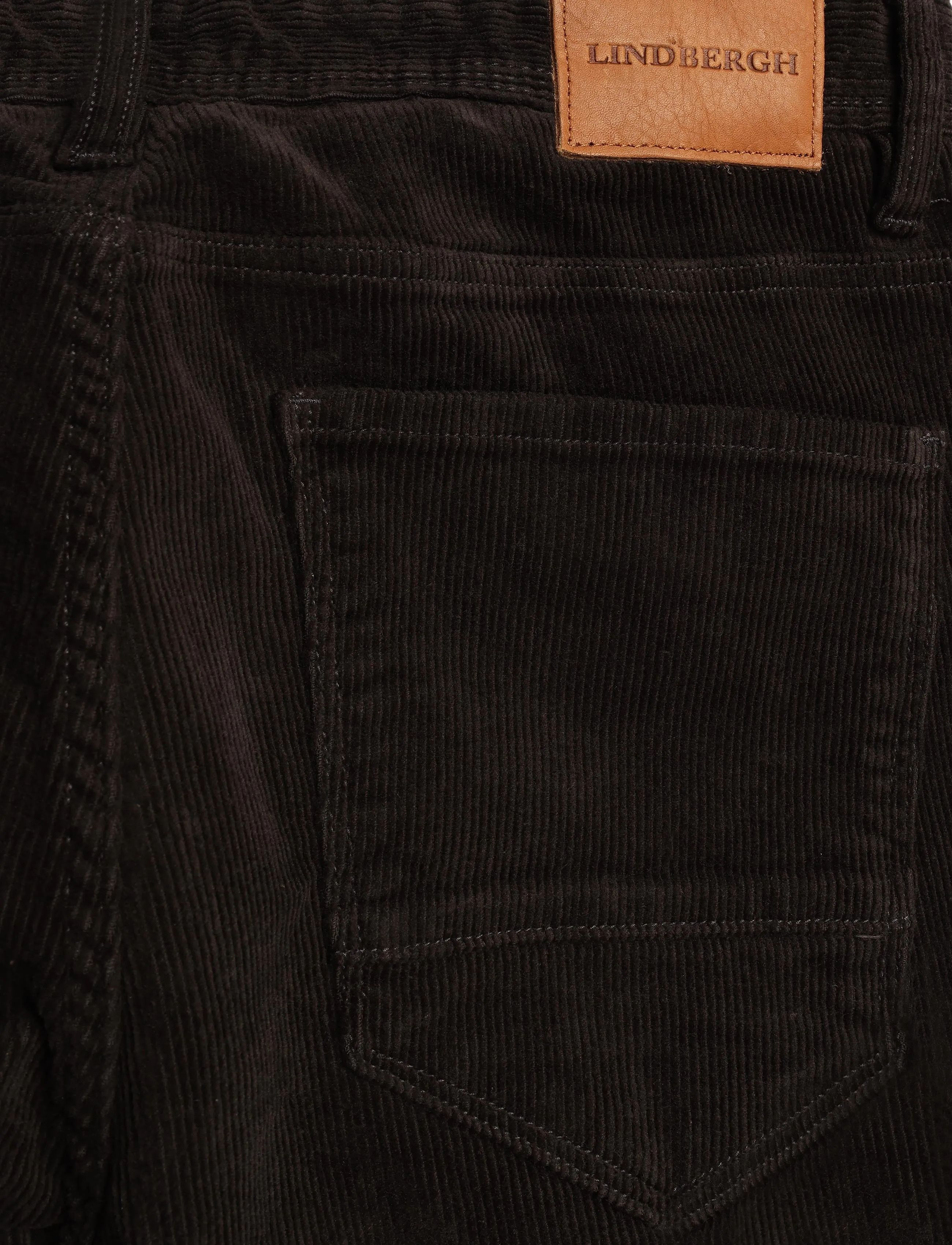 Lindbergh - 5 pocket corduroy pants with superflex - casual bukser - dk brown - 4