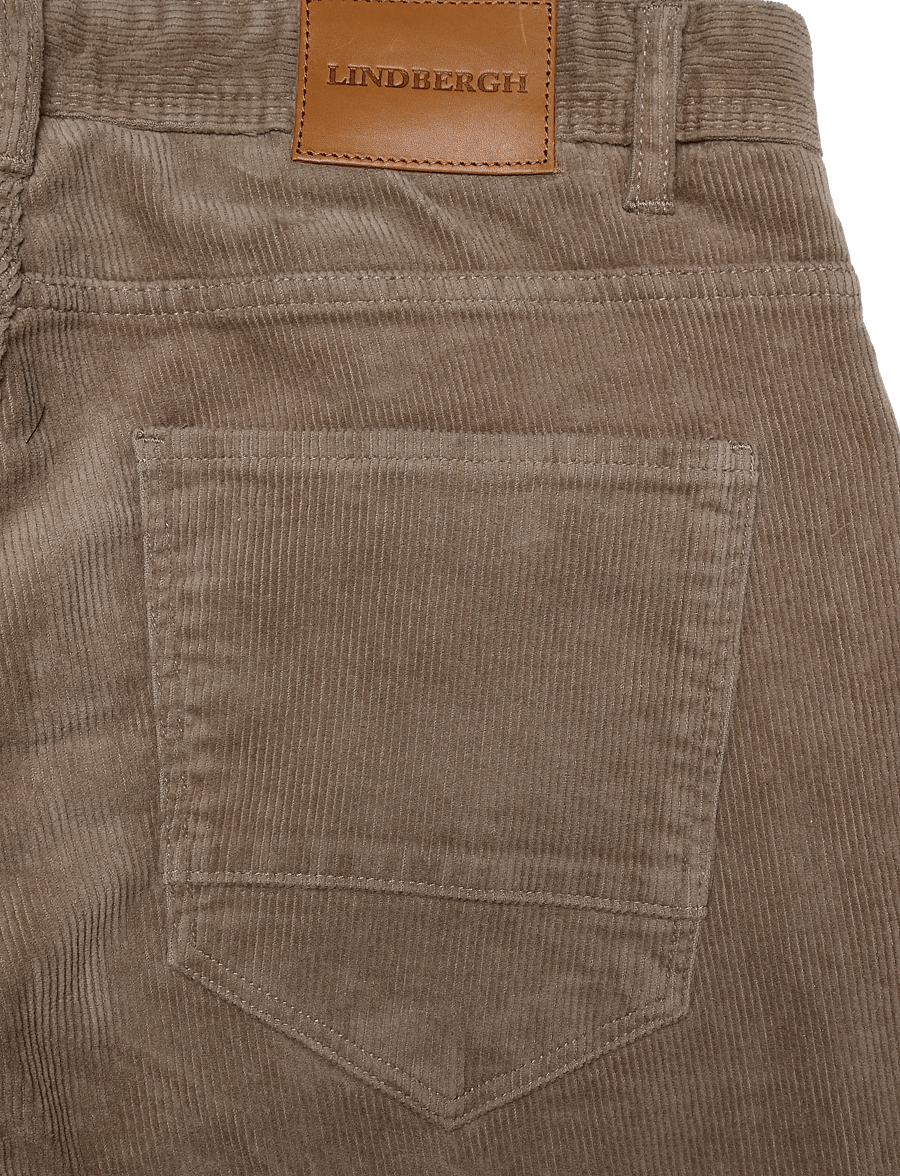 Lindbergh - 5 pocket corduroy pants with superflex - freizeithosen - light sand - 4