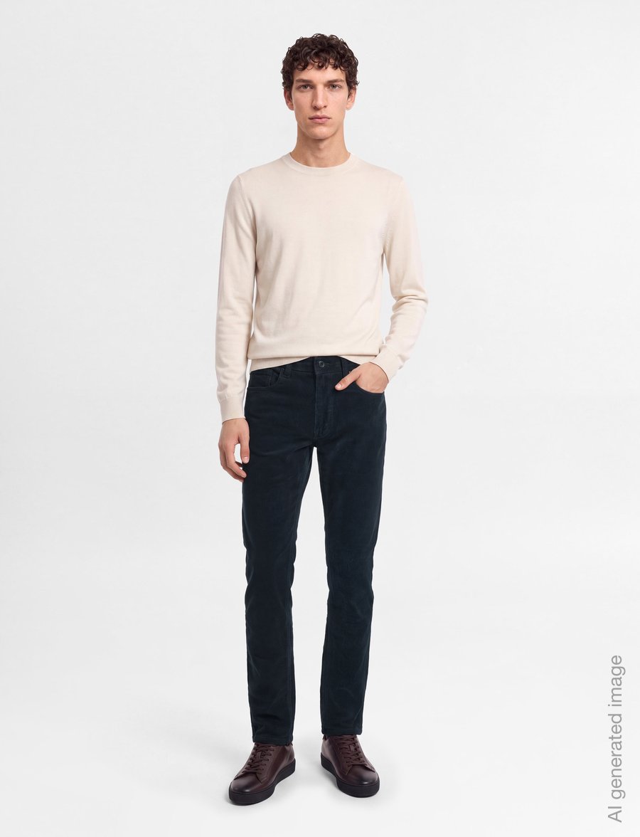 Lindbergh - 5 pocket corduroy pants with superflex - casual byxor - navy - 0