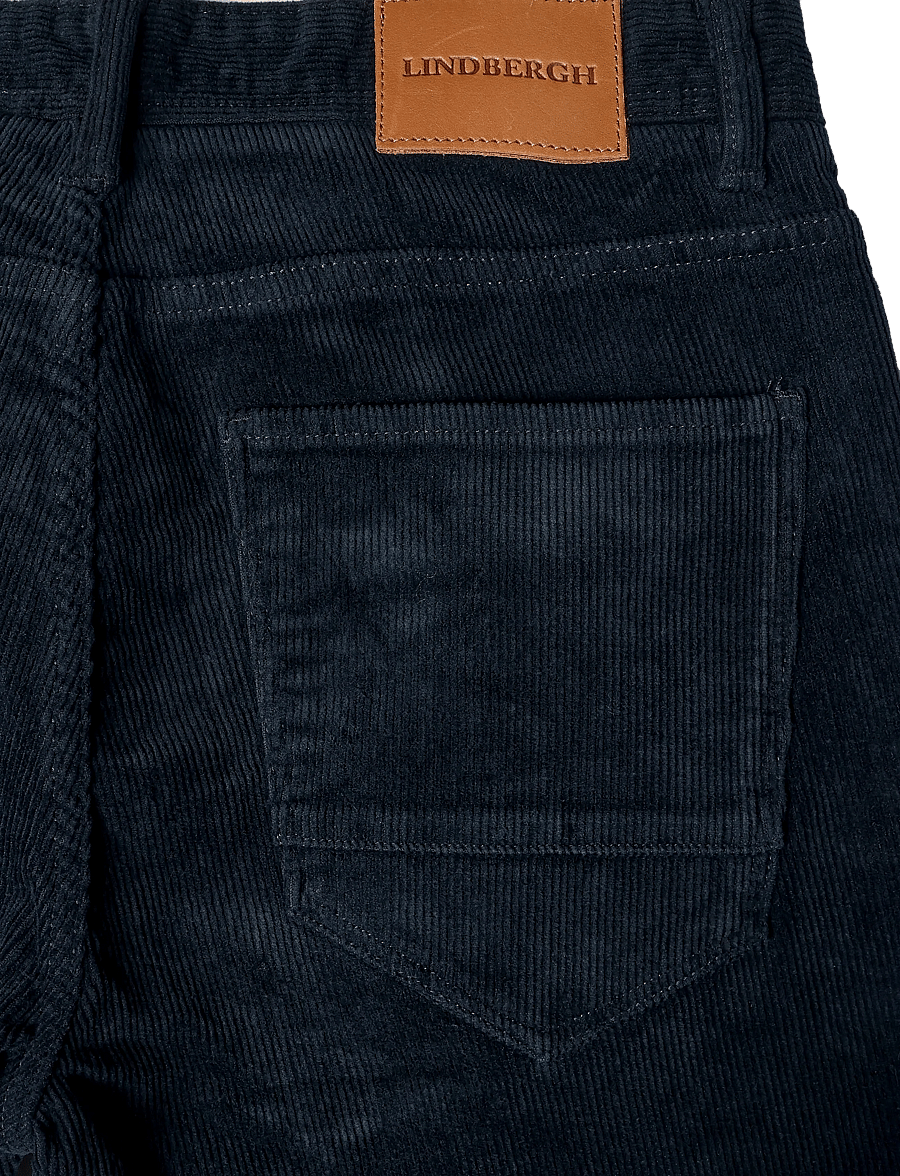 Lindbergh - 5 pocket corduroy pants with superflex - freizeithosen - navy - 2
