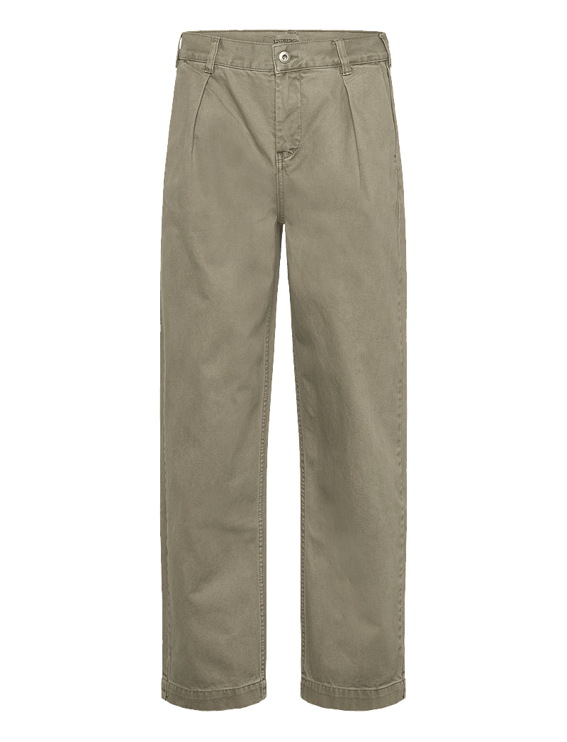 Lindbergh - Pleated pants in colored denim - loose jeans - army denim - 0