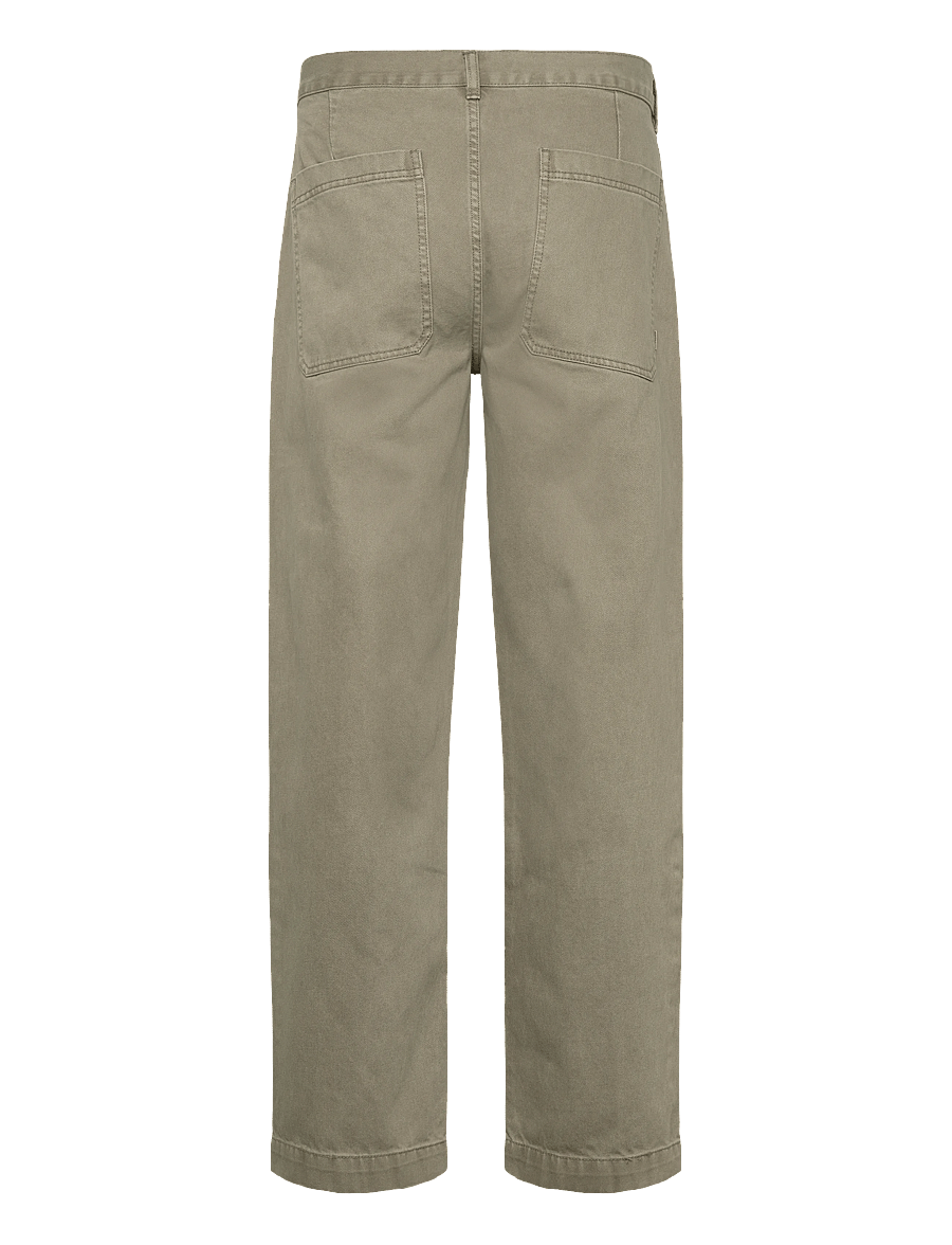 Lindbergh - Pleated pants in colored denim - platėjantys apačioje - army denim - 1