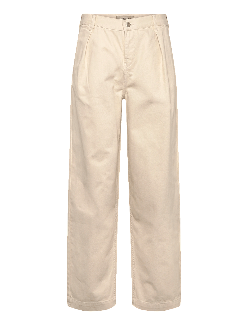 Lindbergh - Pleated pants in colored denim - loose jeans - white denim - 1
