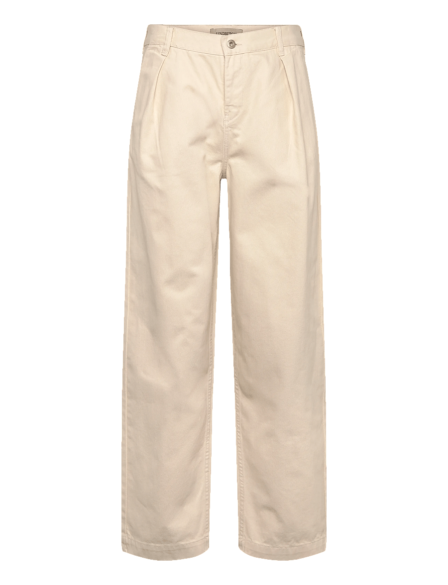 Lindbergh - Pleated pants in colored denim - loose jeans - white denim - 1