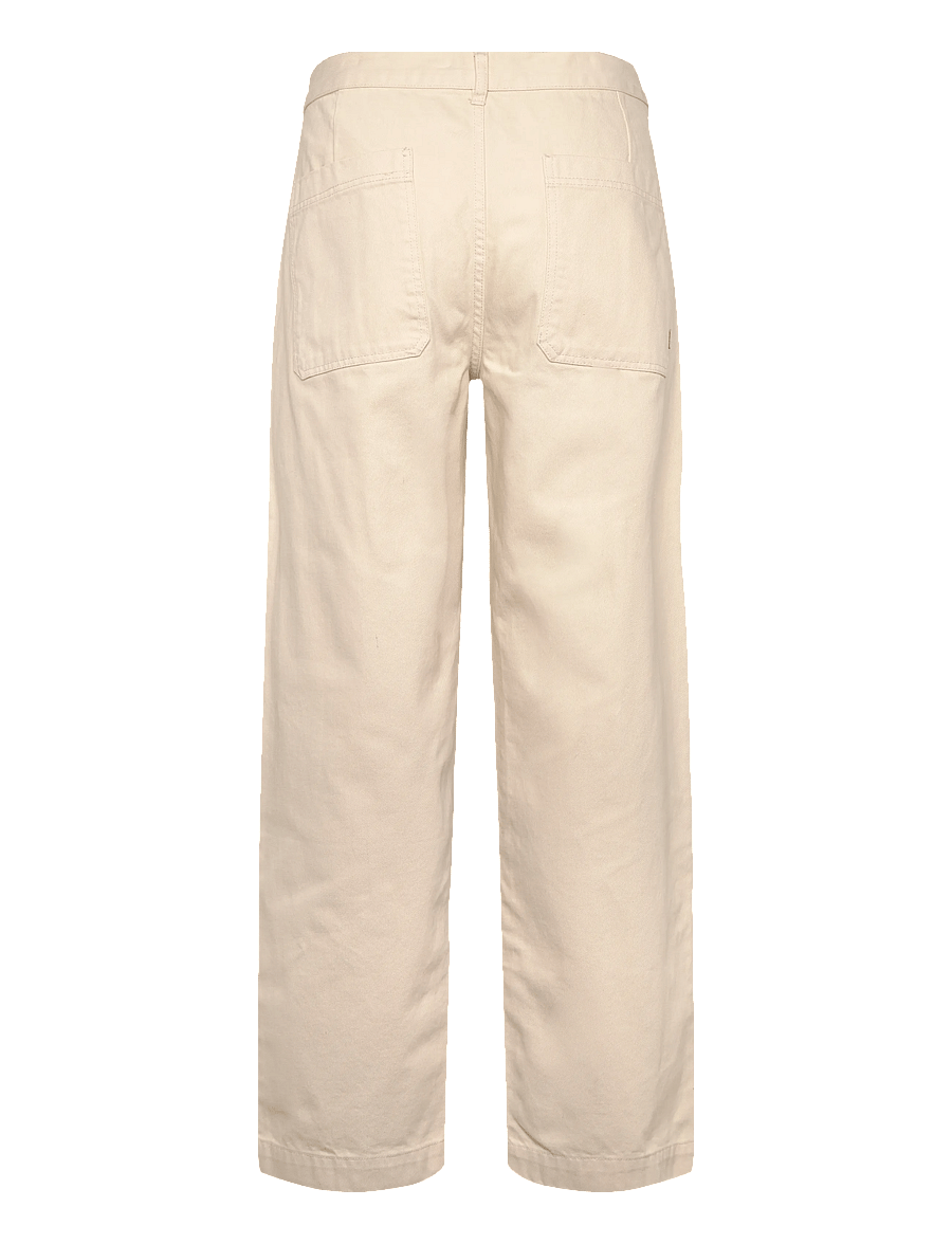 Lindbergh - Pleated pants in colored denim - loose jeans - white denim - 2