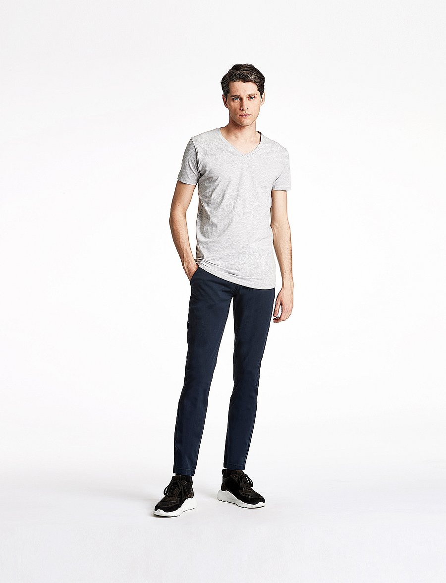 Lindbergh - Classic stretch chino w?. belt - chinos - navy - 0