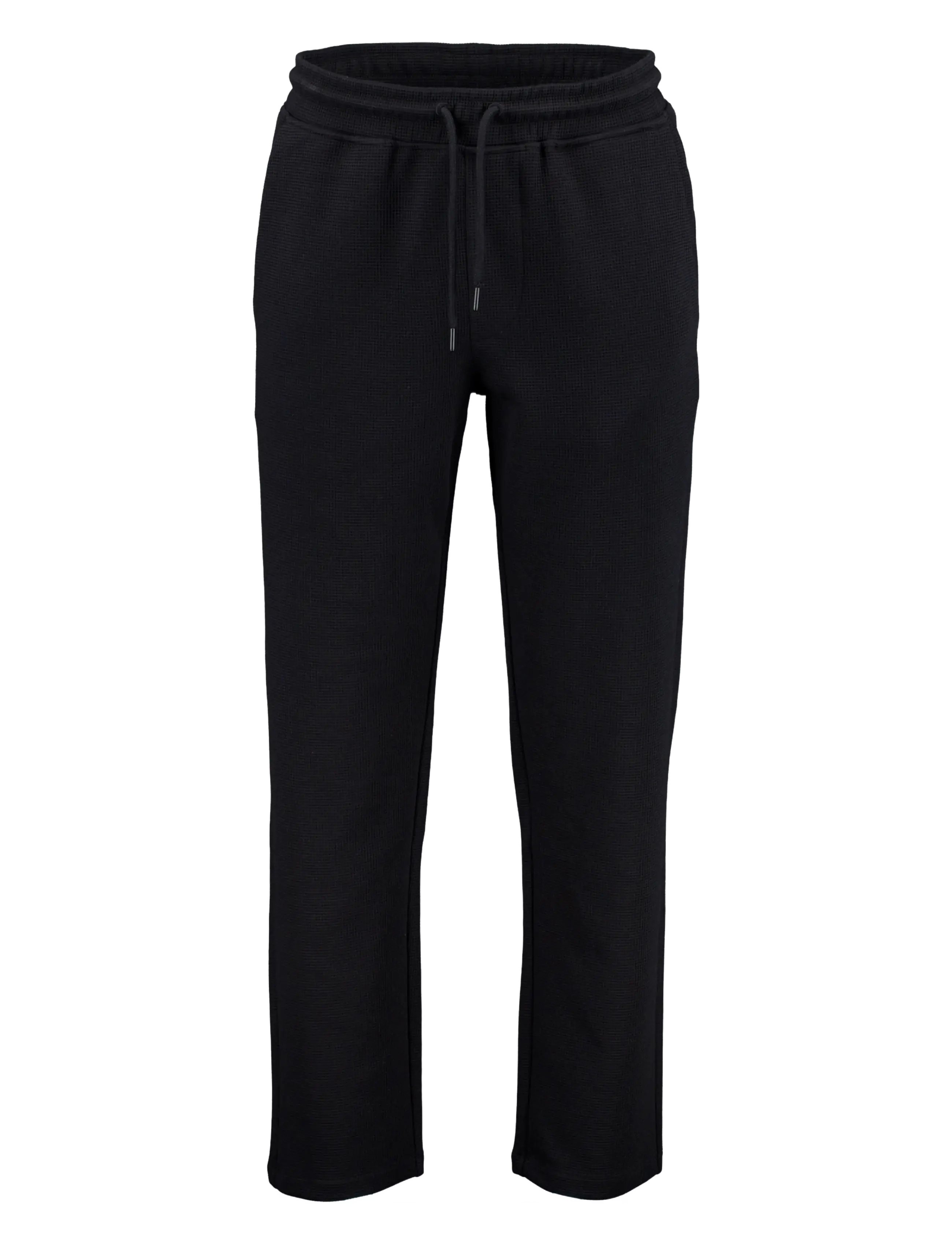 Lindbergh Waffle sweat pants - Lindbergh - BLACK / black