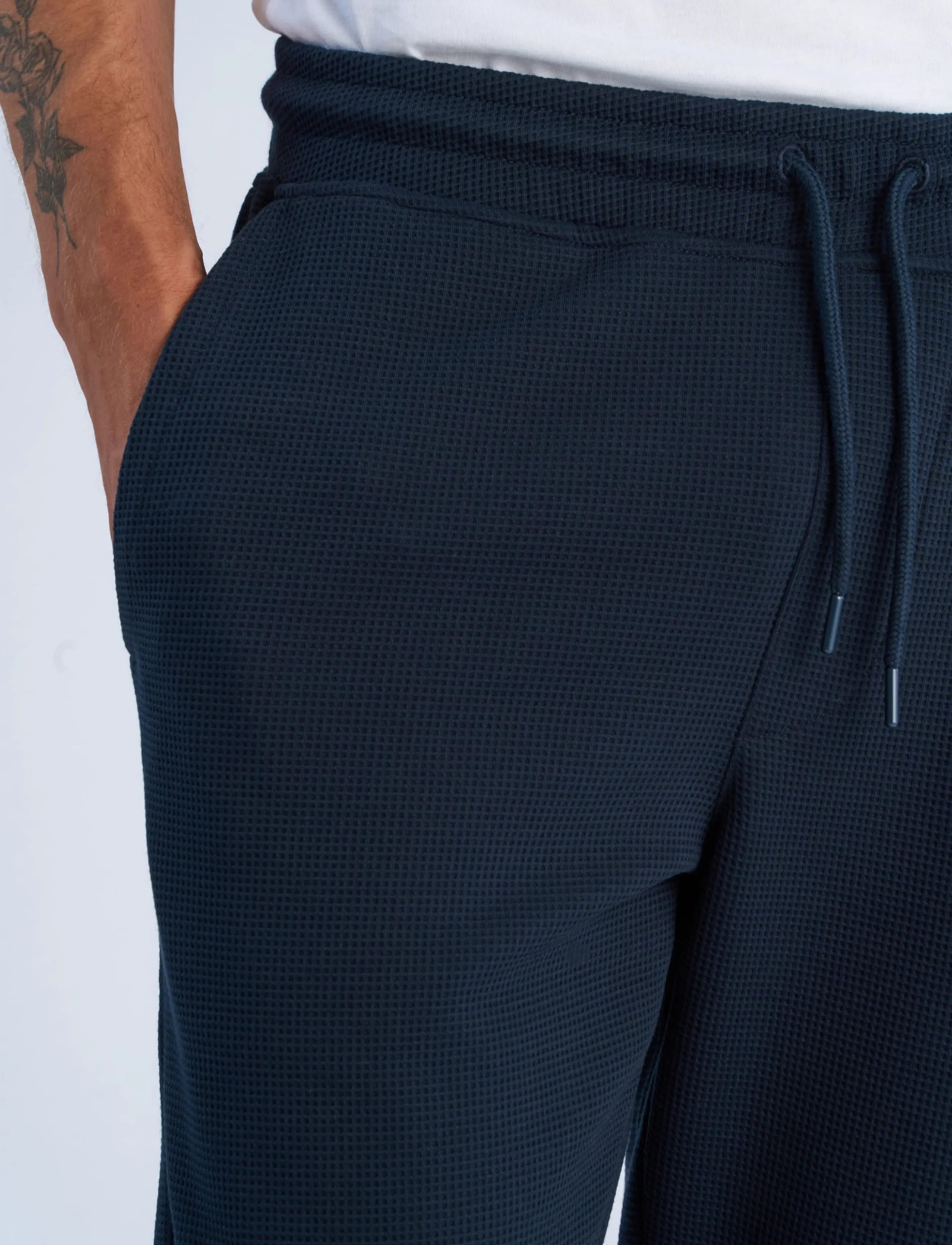 Lindbergh - Waffle sweat pants - dressipüksid - navy - 5