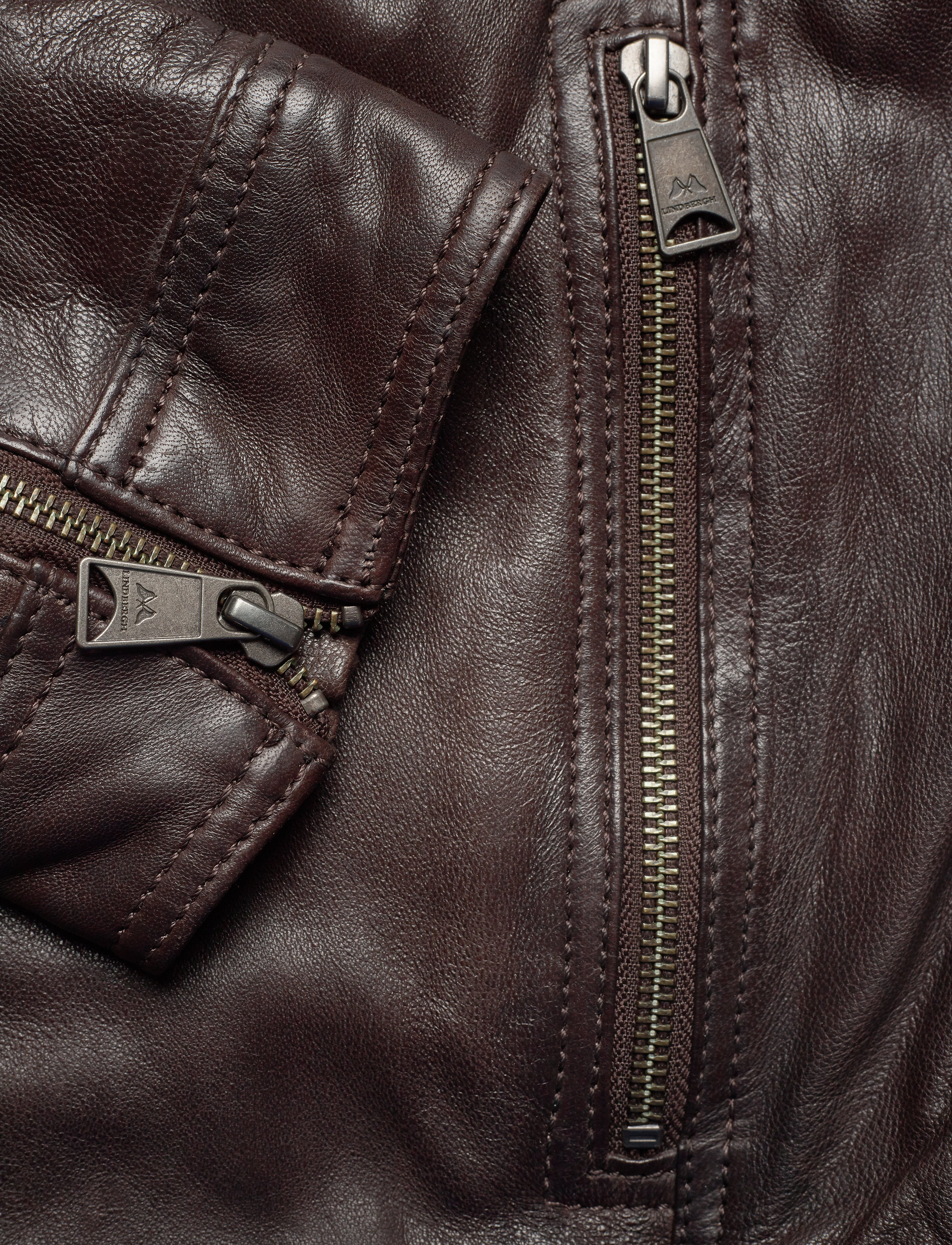Lindbergh - Leather jacket - brown - 4