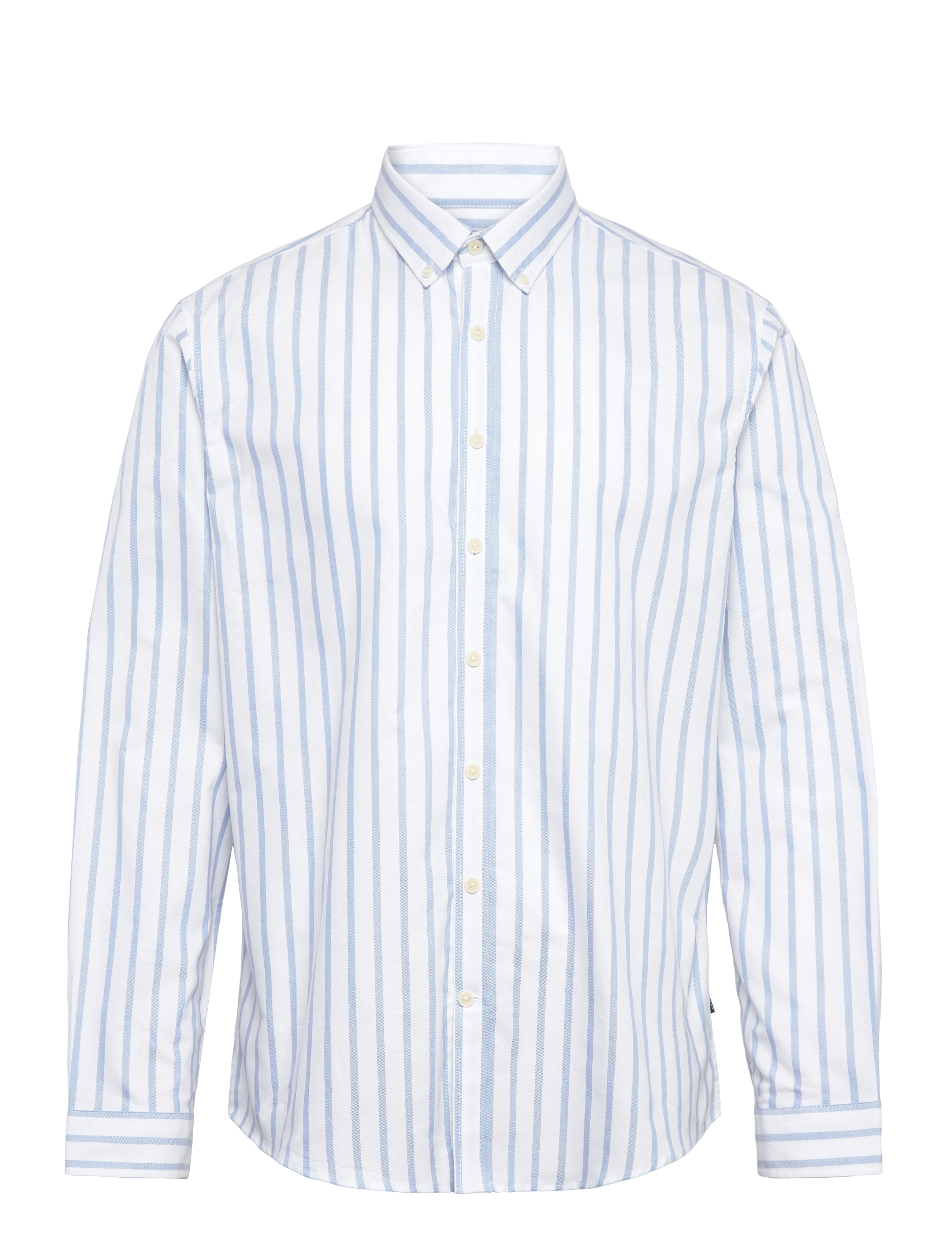 Lindbergh Striped oxford shirt L/S - Skjorter - LT BLUE / blue
