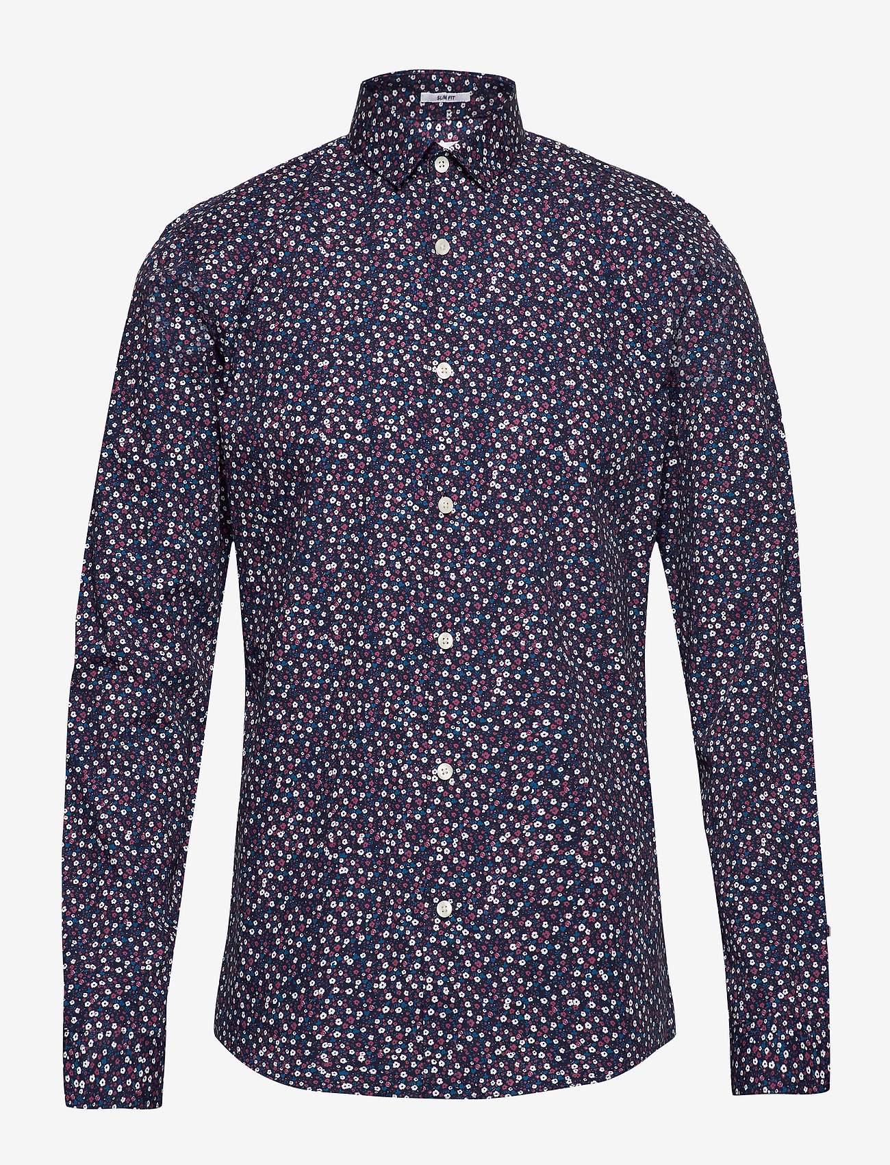 Lindbergh - Ditsy floral print shirt L/S - dark blue - 0