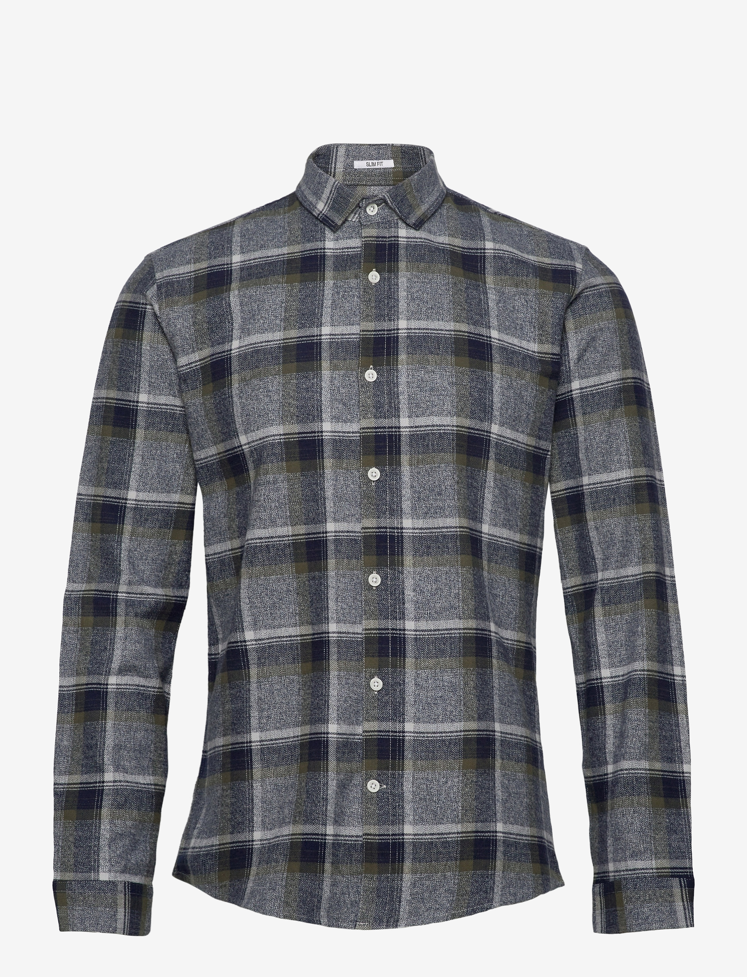 Lindbergh - Checked flannel shirt L/S - army - 1